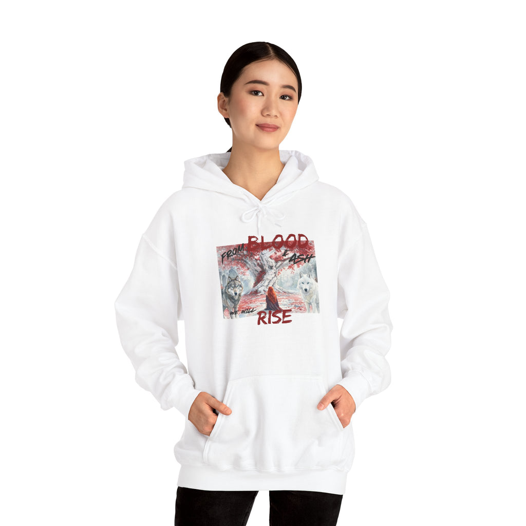 Hoodie – 'Blood Rise' Gothic Graphic Pullover