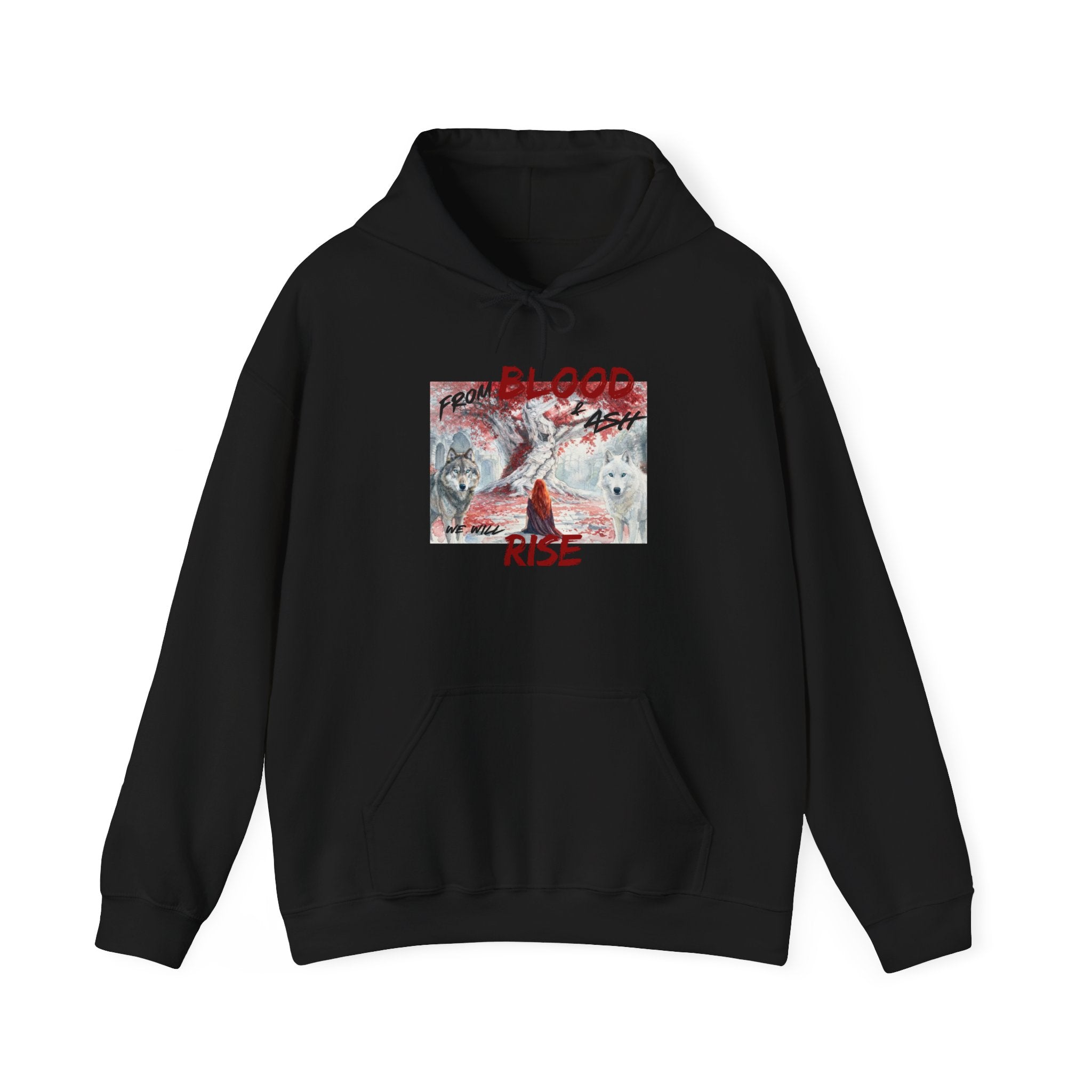 Hoodie – 'Blood Rise' Gothic Graphic Pullover