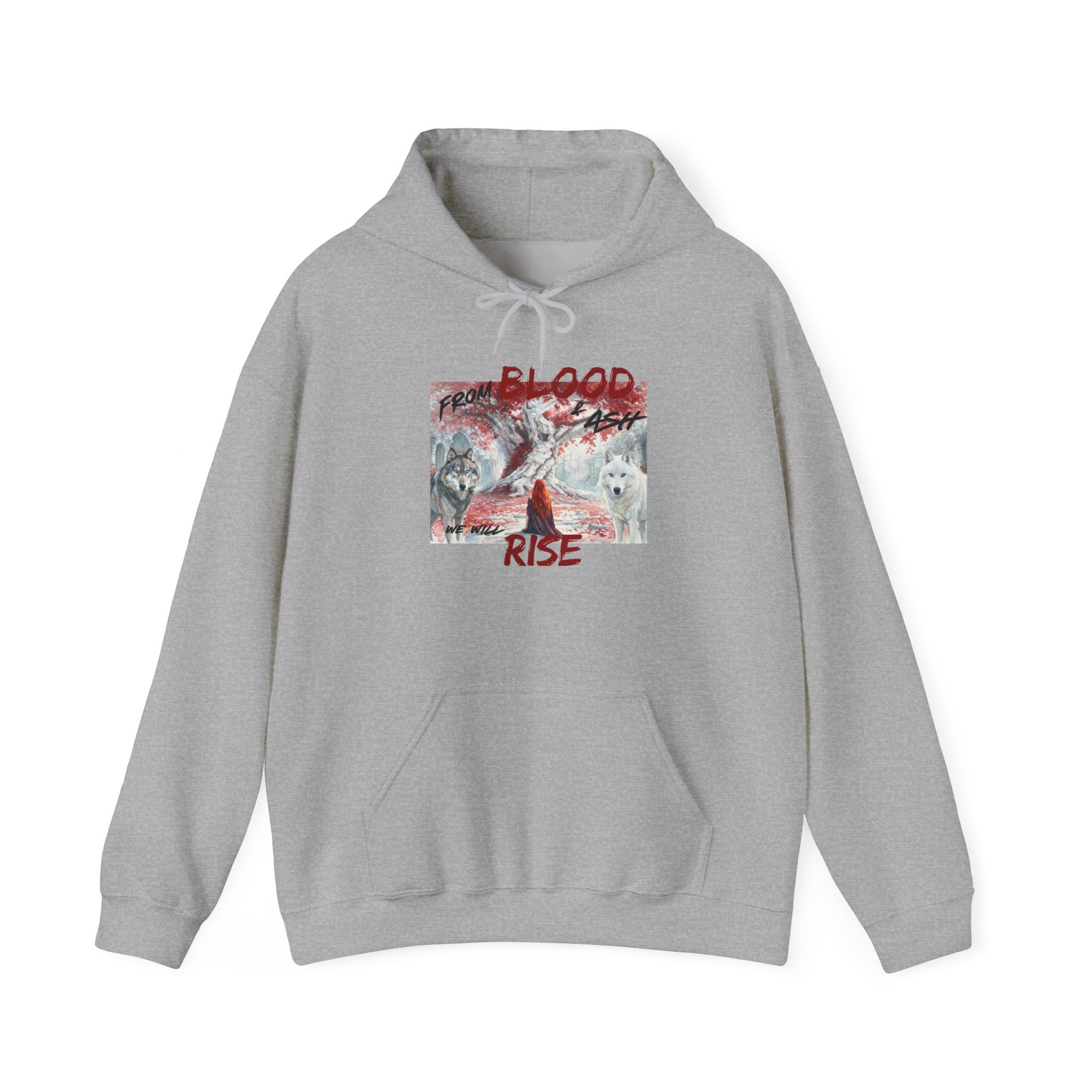 Hoodie – 'Blood Rise' Gothic Graphic Pullover