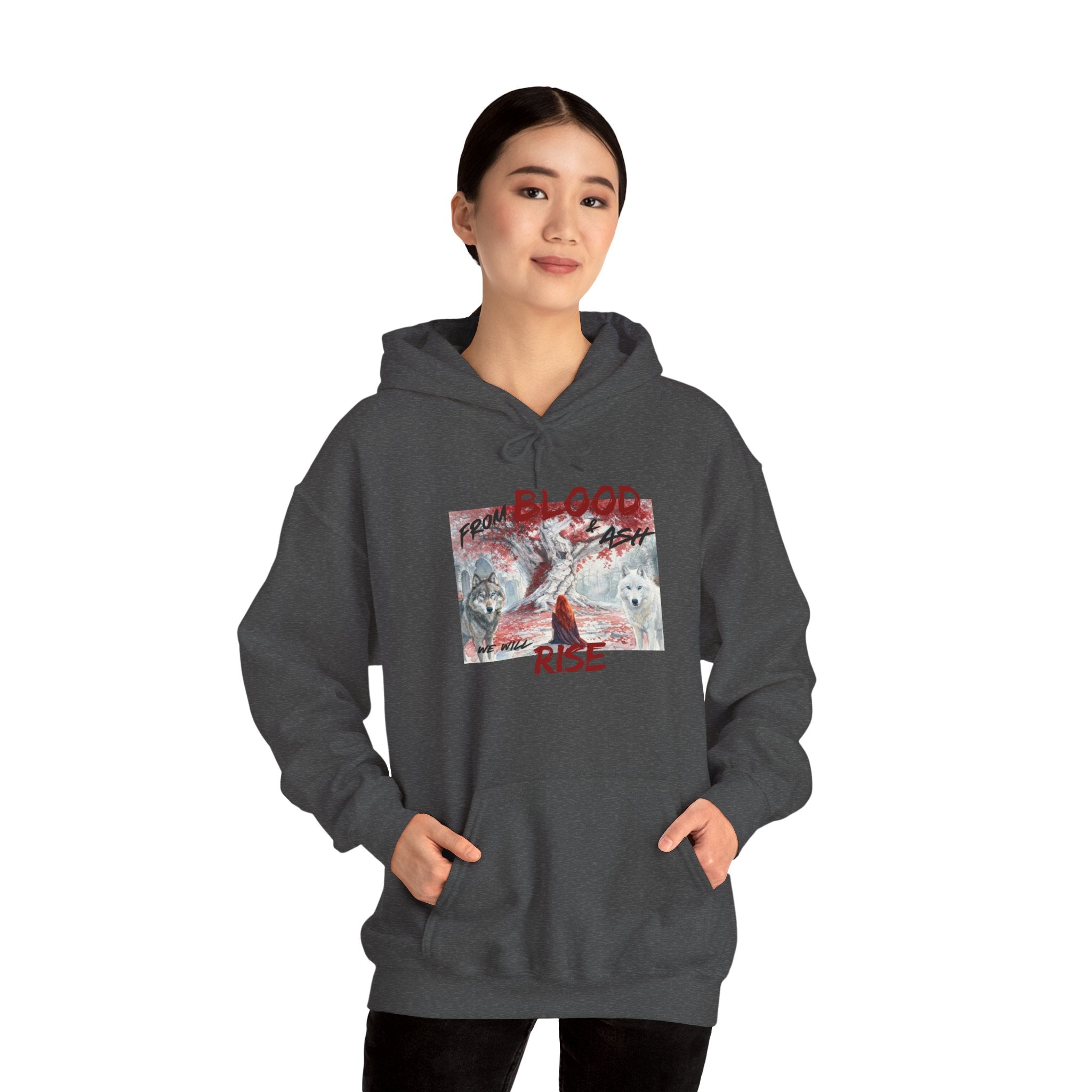 Hoodie – 'Blood Rise' Gothic Graphic Pullover