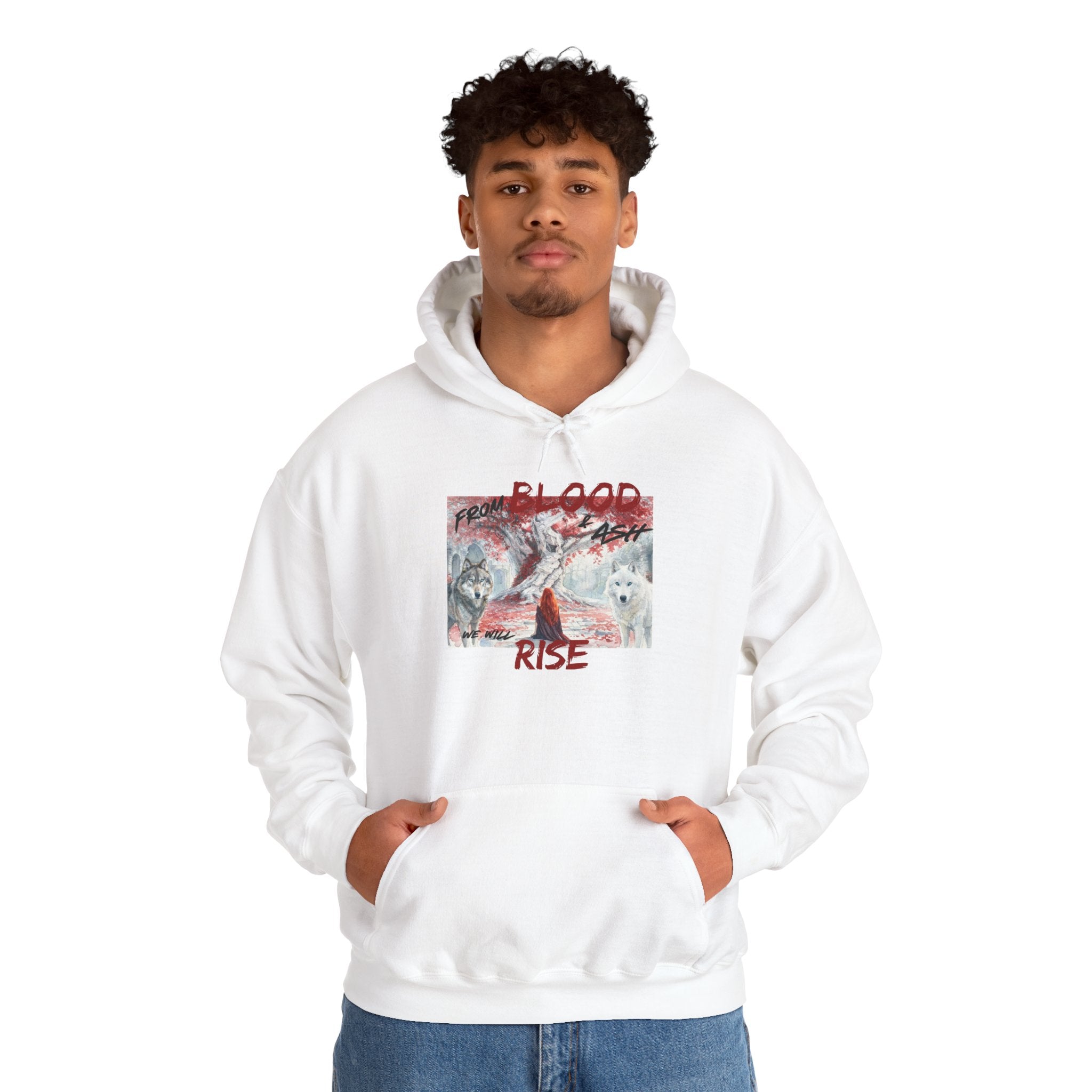Hoodie – 'Blood Rise' Gothic Graphic Pullover