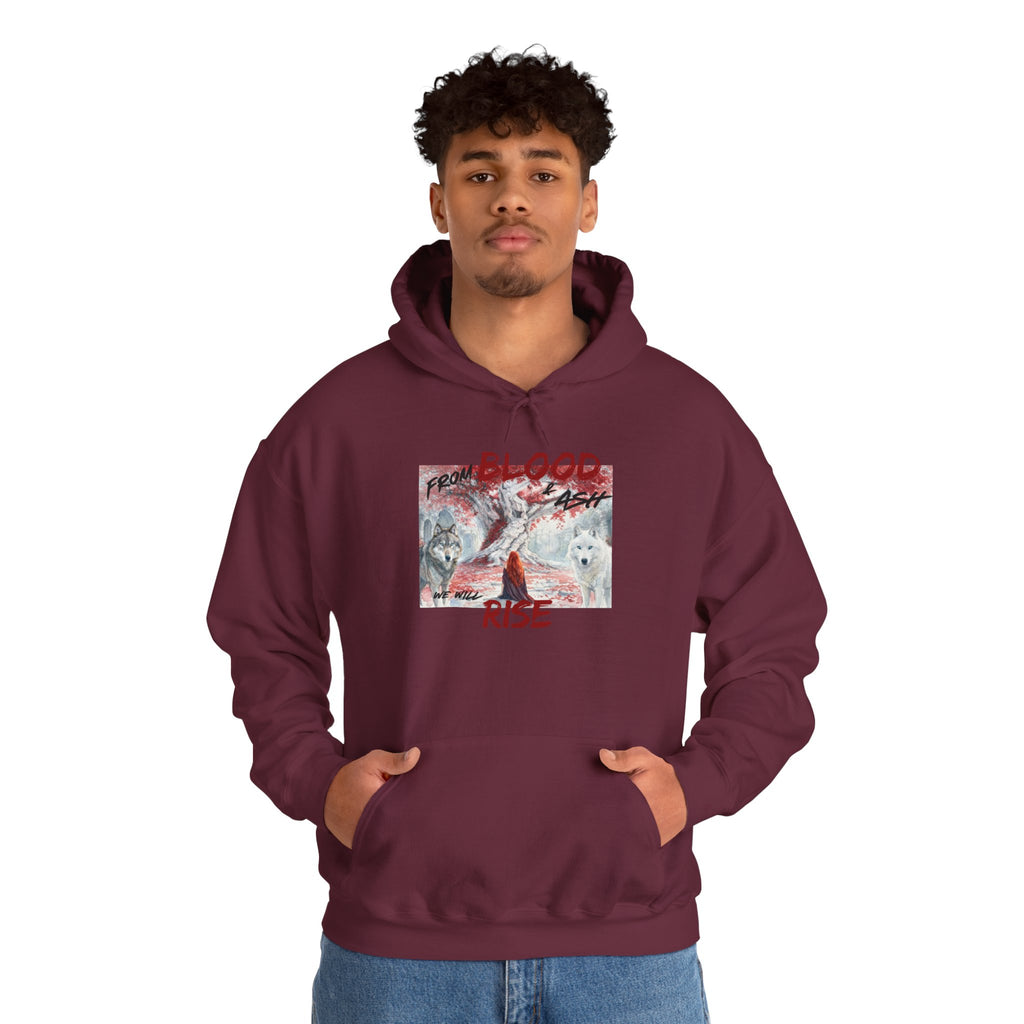 Hoodie – 'Blood Rise' Gothic Graphic Pullover
