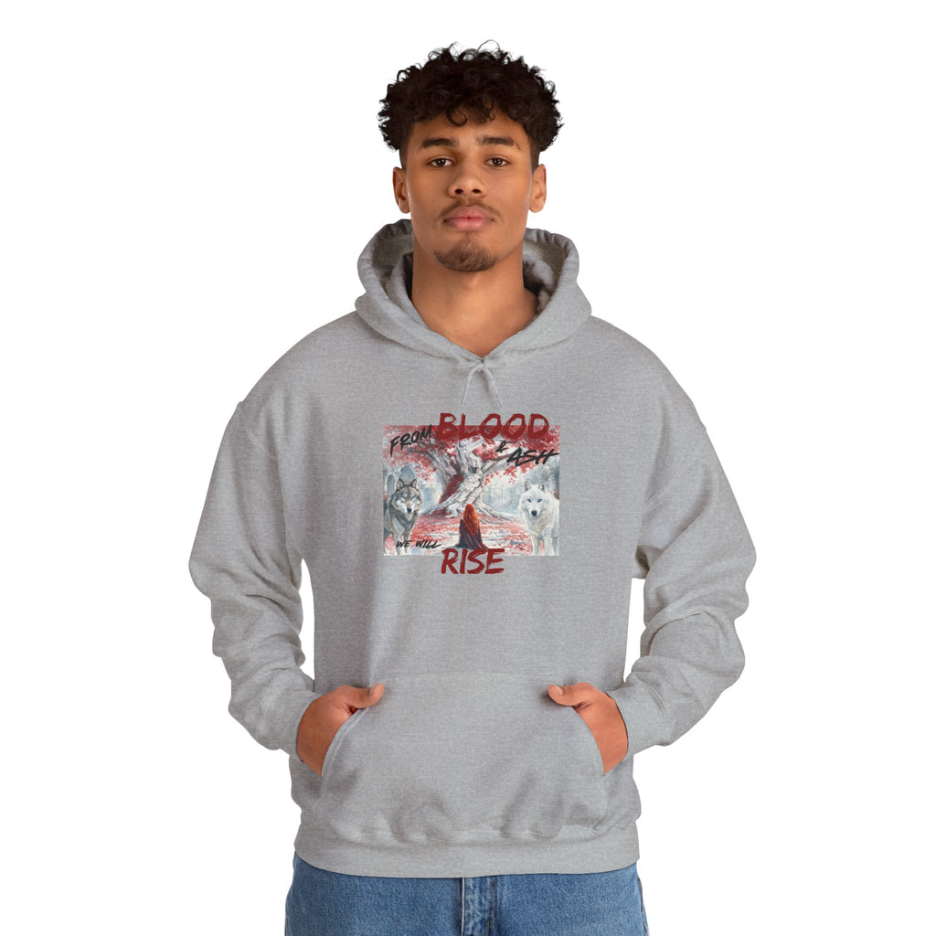Hoodie – 'Blood Rise' Gothic Graphic Pullover