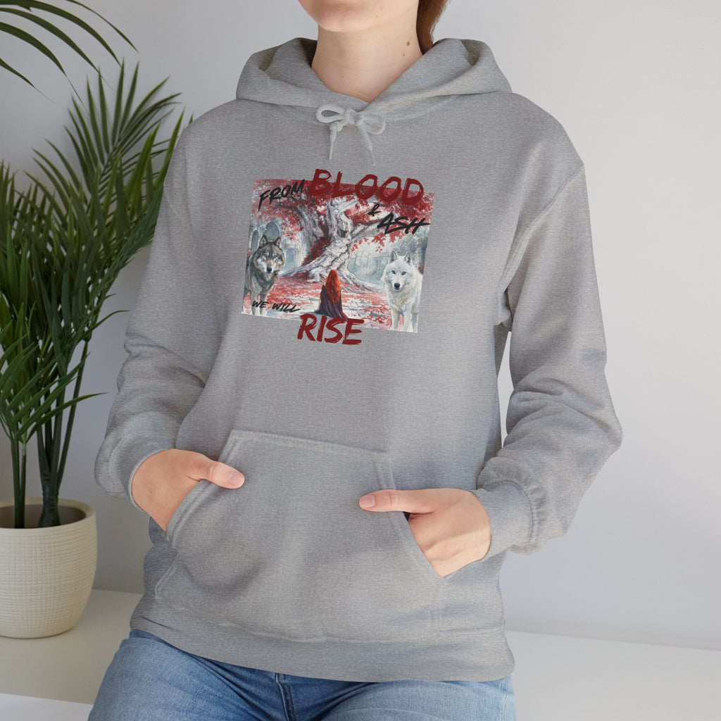 Hoodie – 'Blood Rise' Gothic Graphic Pullover