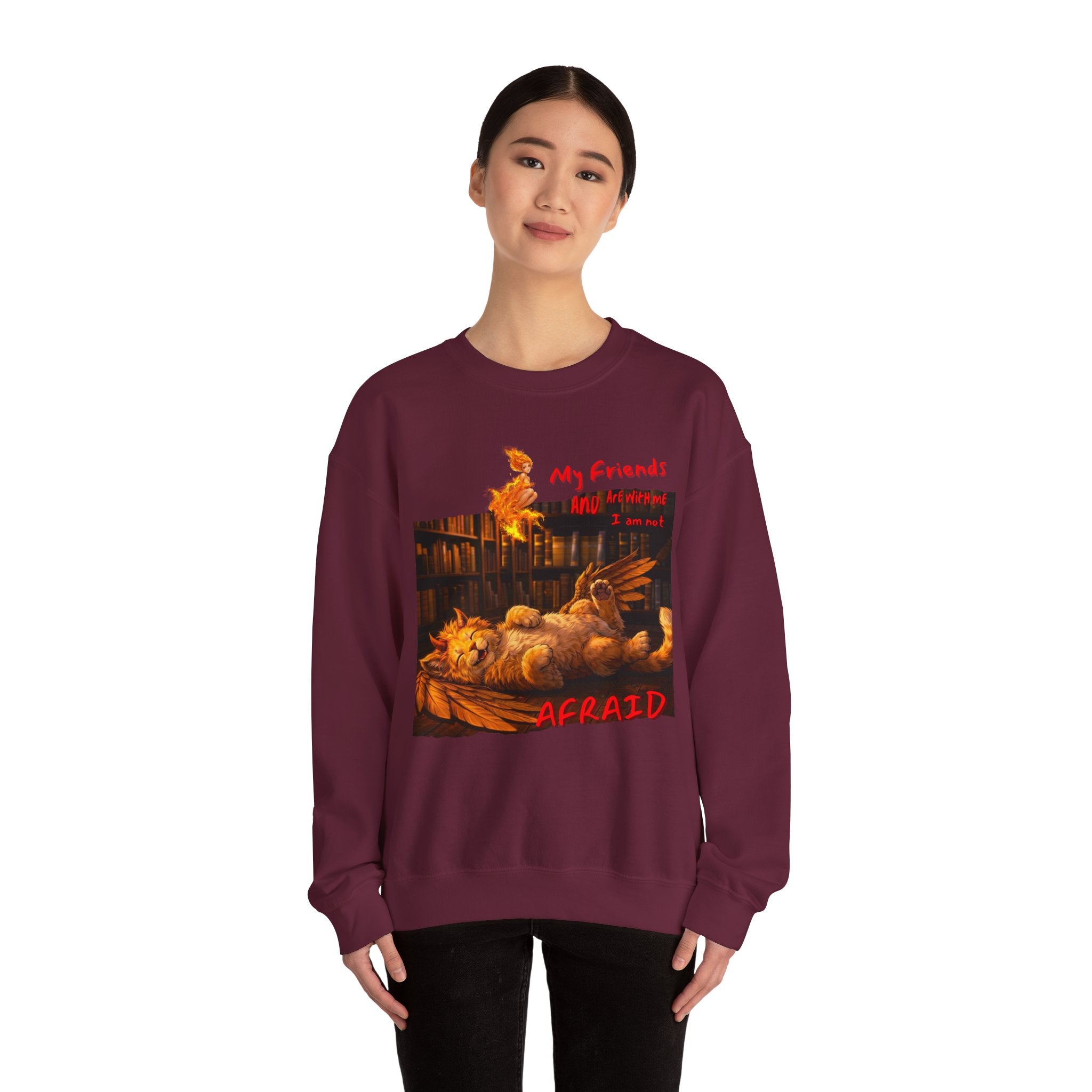 Creepy Chickens "My Friends Are Afraid" Crewneck Sweatshirt