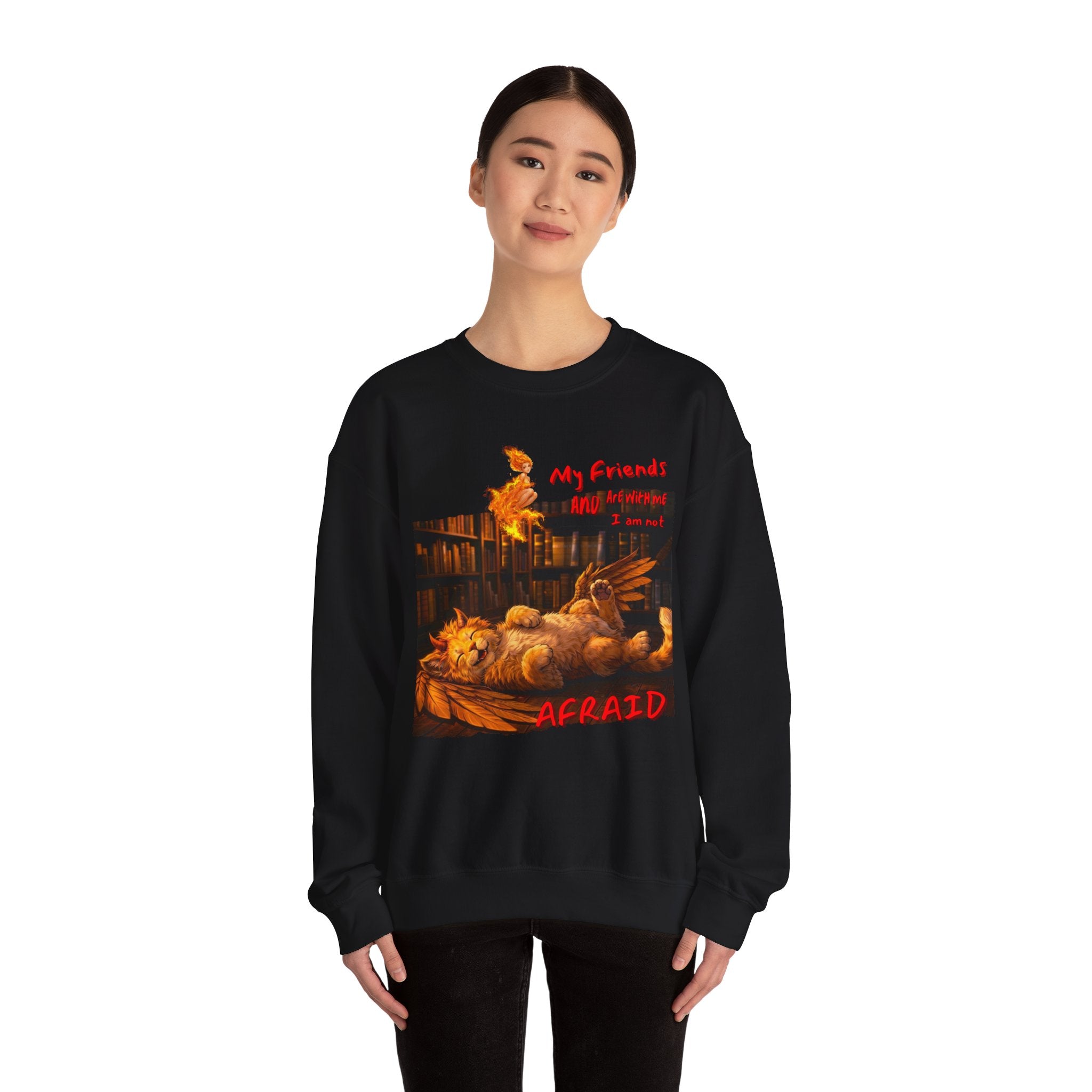 Creepy Chickens "My Friends Are Afraid" Crewneck Sweatshirt