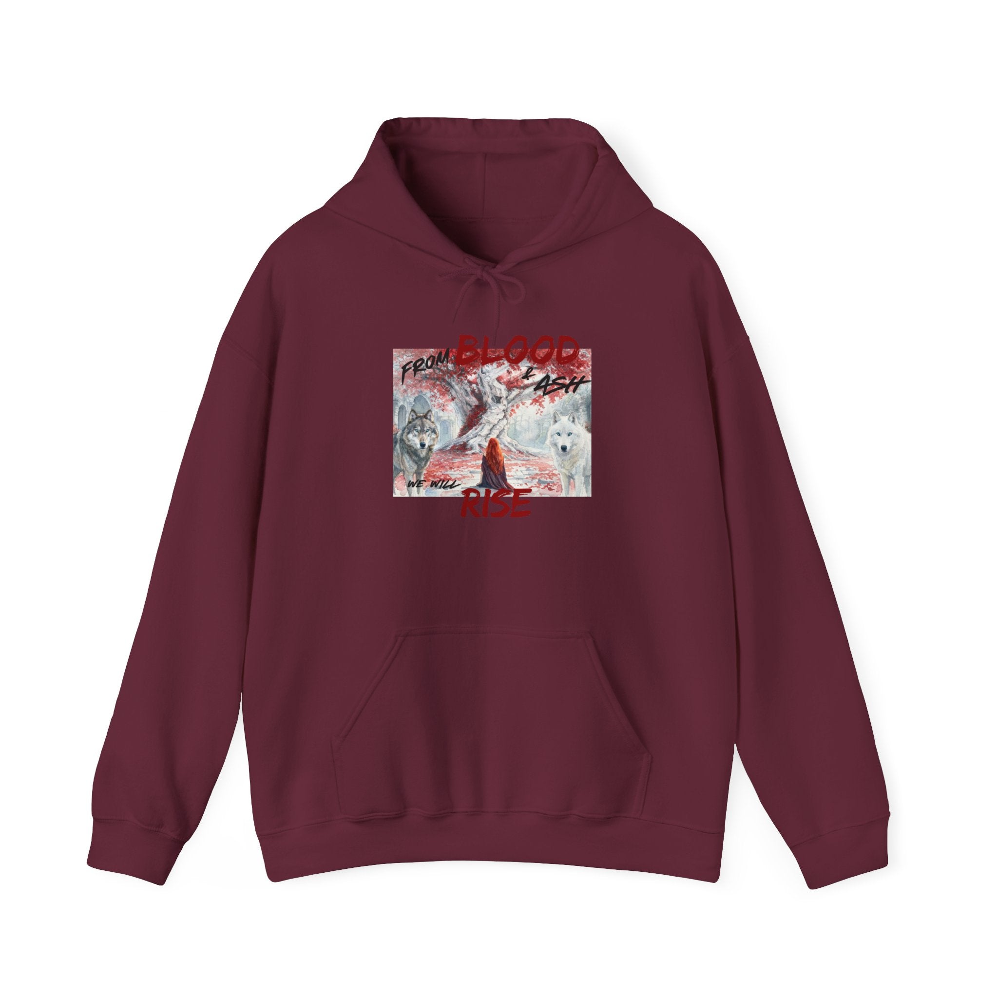 Hoodie – 'Blood Rise' Gothic Graphic Pullover