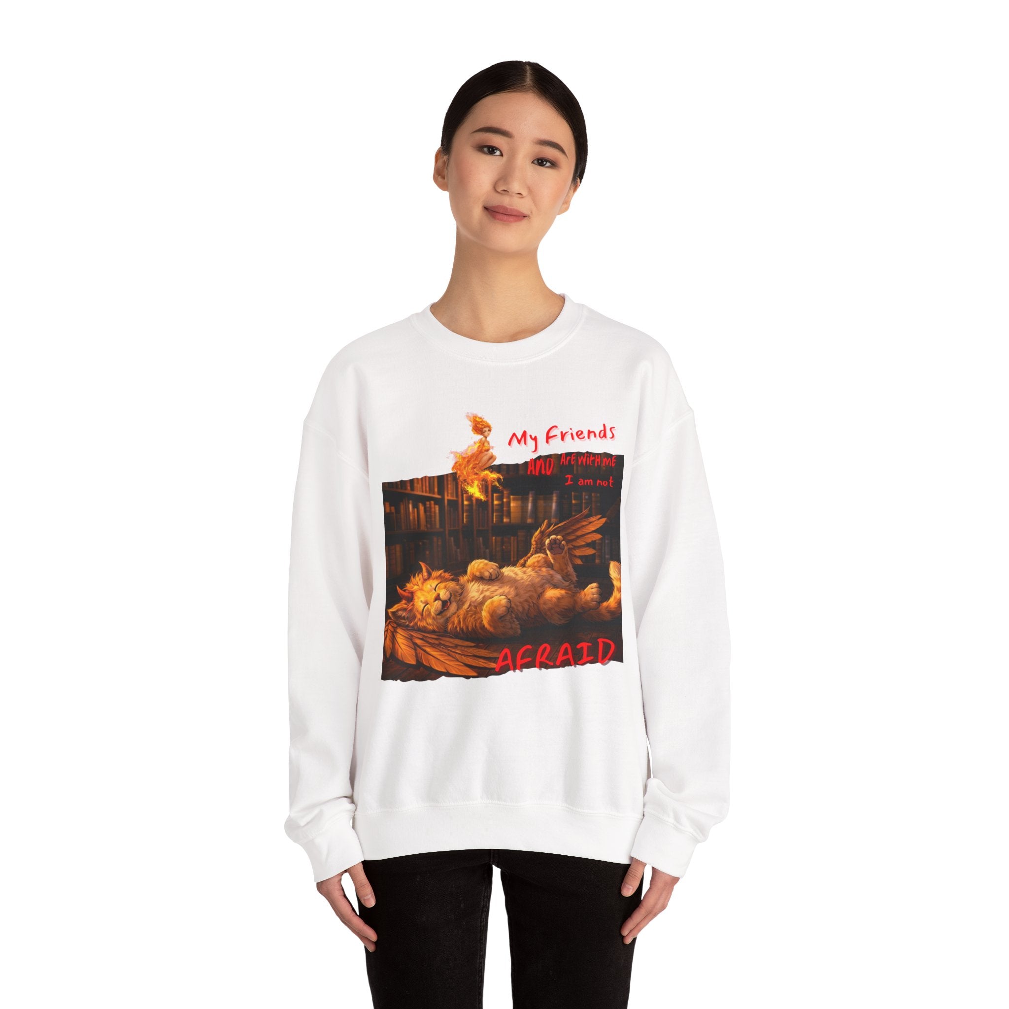 Creepy Chickens "My Friends Are Afraid" Crewneck Sweatshirt