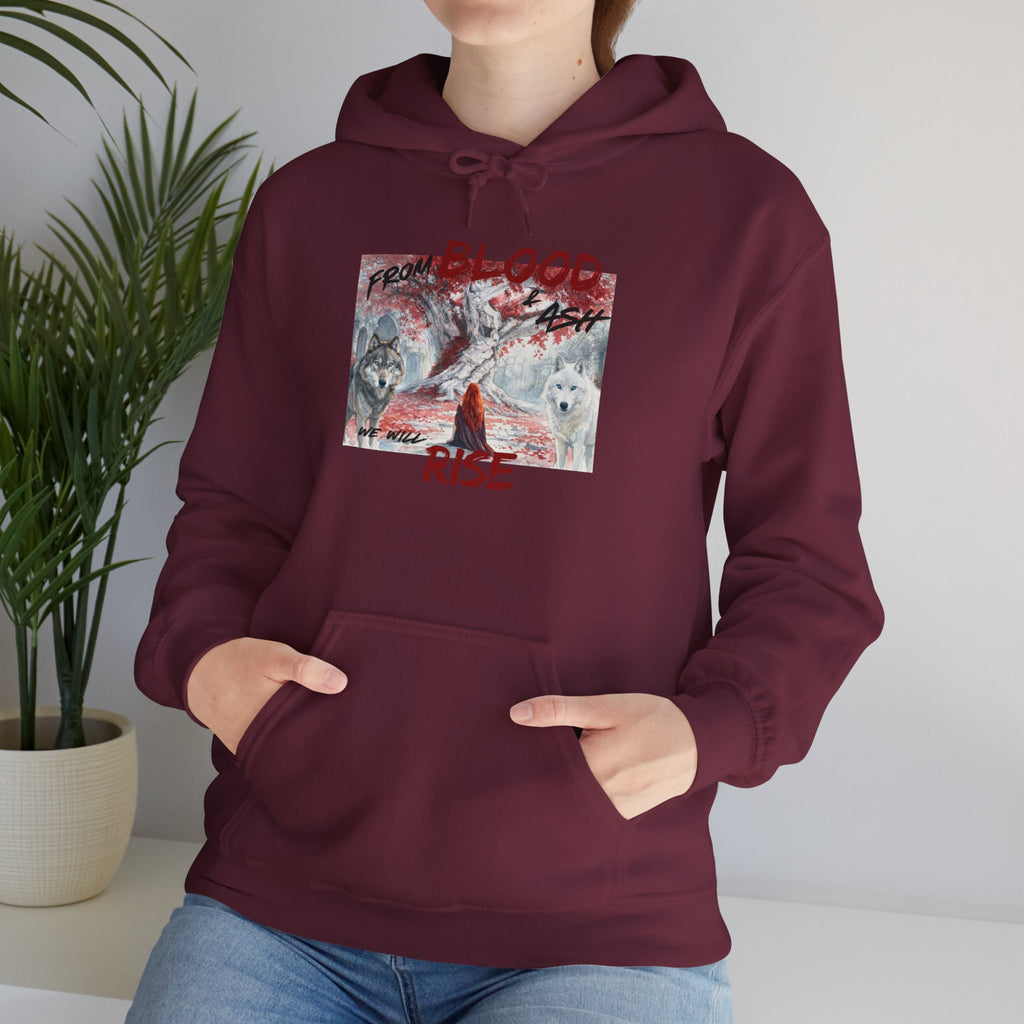 Hoodie – 'Blood Rise' Gothic Graphic Pullover