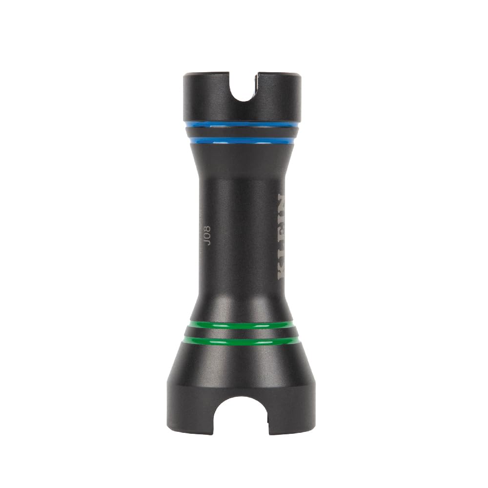 Klein Tools 66031 3-in-1 Slotted Impact Socket, 12-Point Deep Sockets, Coaxial Spring Loaded, 3/4 and 9/16-Inch Hex Sizes, 1/2-Inch Drive