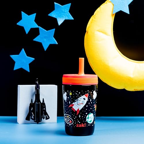 Zak Designs Disney Kelso Toddler Cups For Travel or At Home, 12oz Vacuum Insulated Stainless Steel Sippy Cup With Leak-Proof Design is Perfect For Kids (Mickey Mouse)
