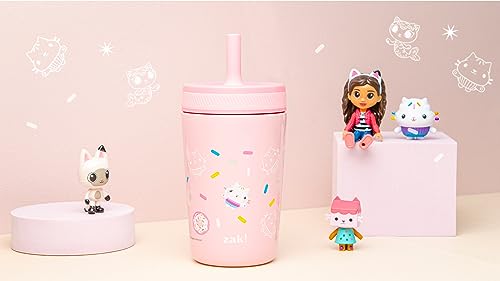Zak Designs Disney Kelso Toddler Cups For Travel or At Home, 12oz Vacuum Insulated Stainless Steel Sippy Cup With Leak-Proof Design is Perfect For Kids (Mickey Mouse)