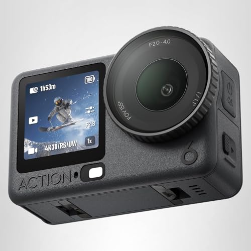 DJI Osmo Action 6 Enhanced Combo, Action Camera with 1/1.1″ Square Sensor, Variable Aperture of f/2.0–f/4.0, Extended Battery Life with 2 Batteries, Action Camera 8K for Extended Outdoor Filming