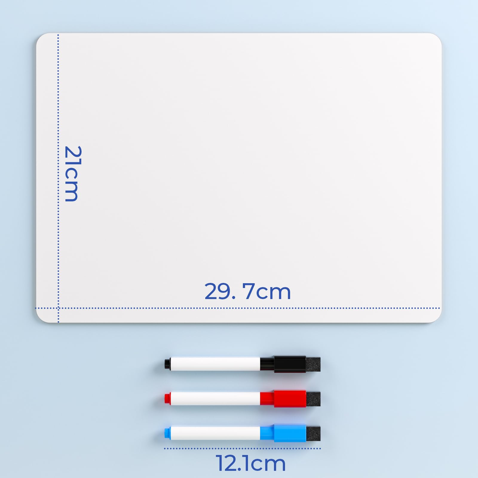 Nicpro Dry Erase Lap Board 9 x 12 inches 2 Pack Ruled Kid Double Sided Blank & Lined Small Lapboard with 8 Pens, 2 Eraser, Learning Mini Whiteboard Portable for Student and Classroom Use