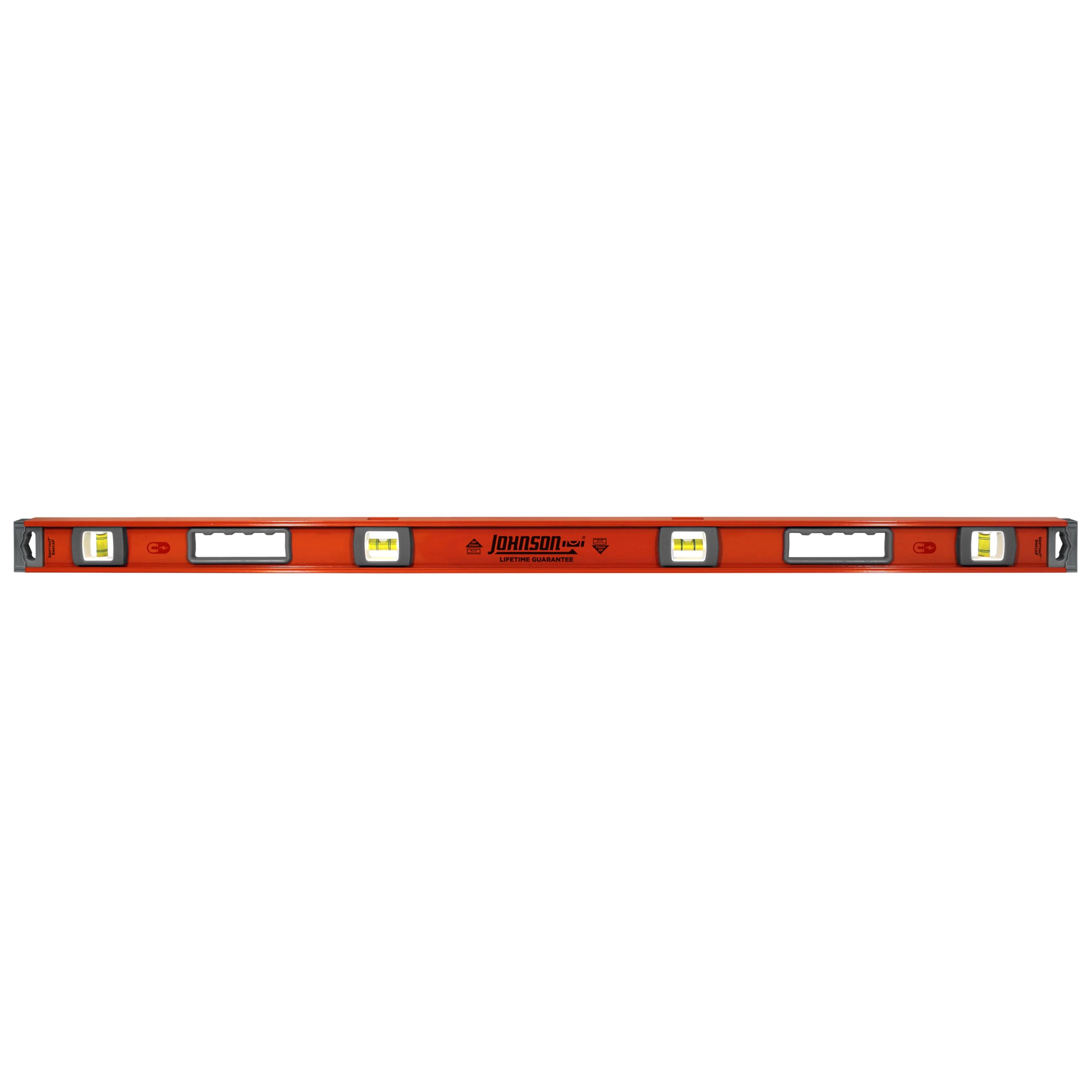 Johnson Level & Tool 1254-2400 Magnetic Heavy Duty I-Beam Aluminum, 24", Orange, 1 Level
