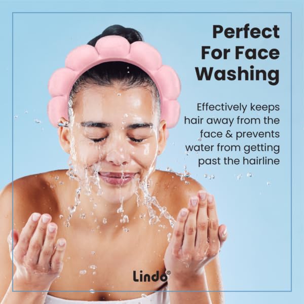 Lindo Spa Headband, 2 Pack, Soft Terry Cloth, Makeup and Face Washing (2, Leopard-Black DUO)