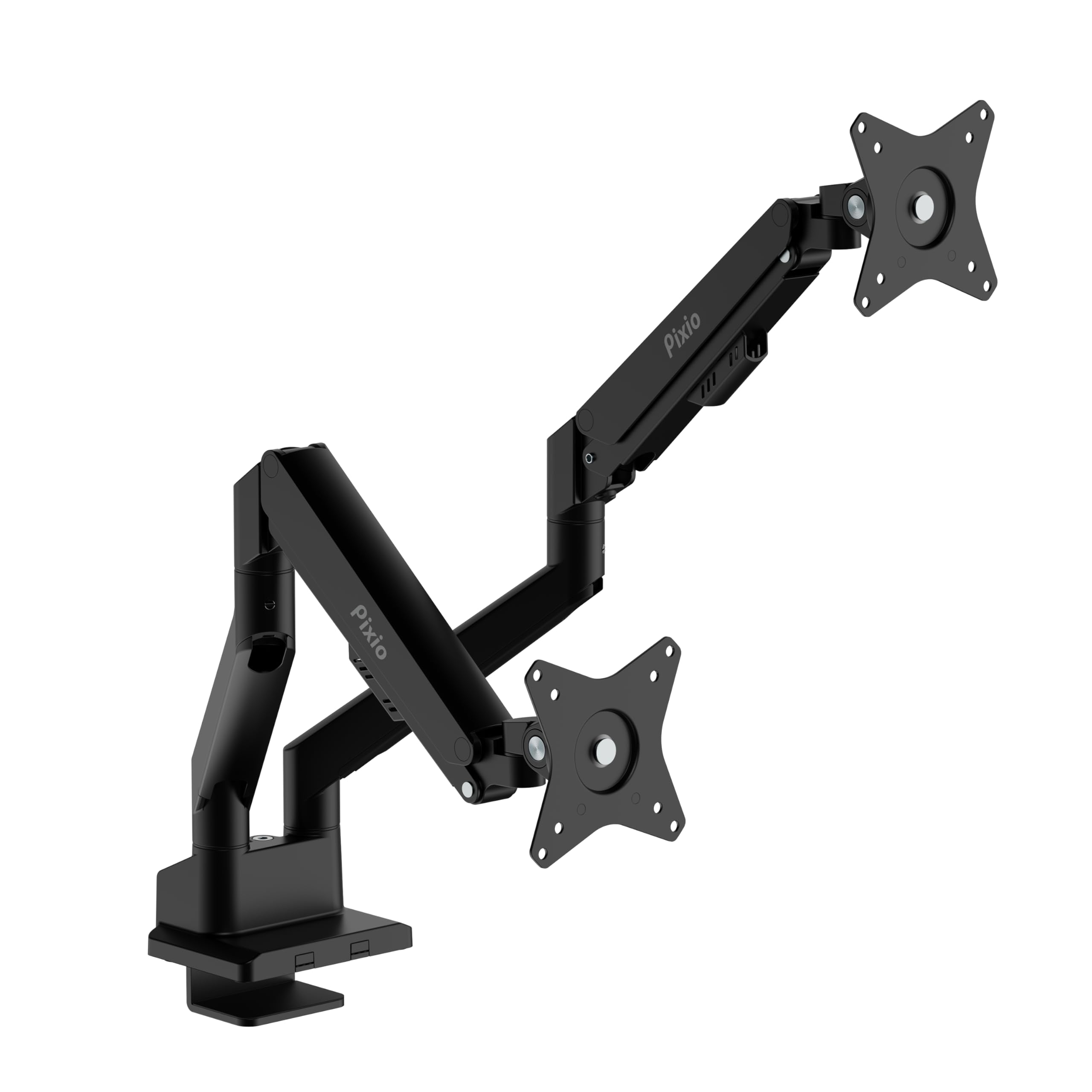 Pixio PS1S Wave Pink Single Monitor Arm Stand Desk Mount - Fits up to 32 inches Monitors and up to 19.8lbs. VESA Compatibility and Integrated Cable Management