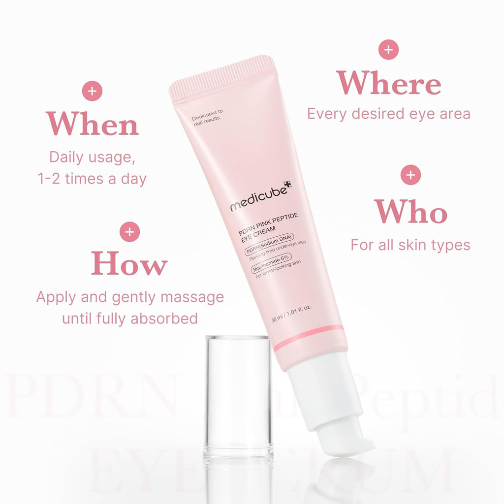 medicube Ultimate Night Eye Routine Duo: PDRN Caffeine Collagen Eye Patches and Salmon DNA PDRN Eye Cream | For Appearance of Dark Circles, Undereye Bags, Firming Care | Korean Skincare