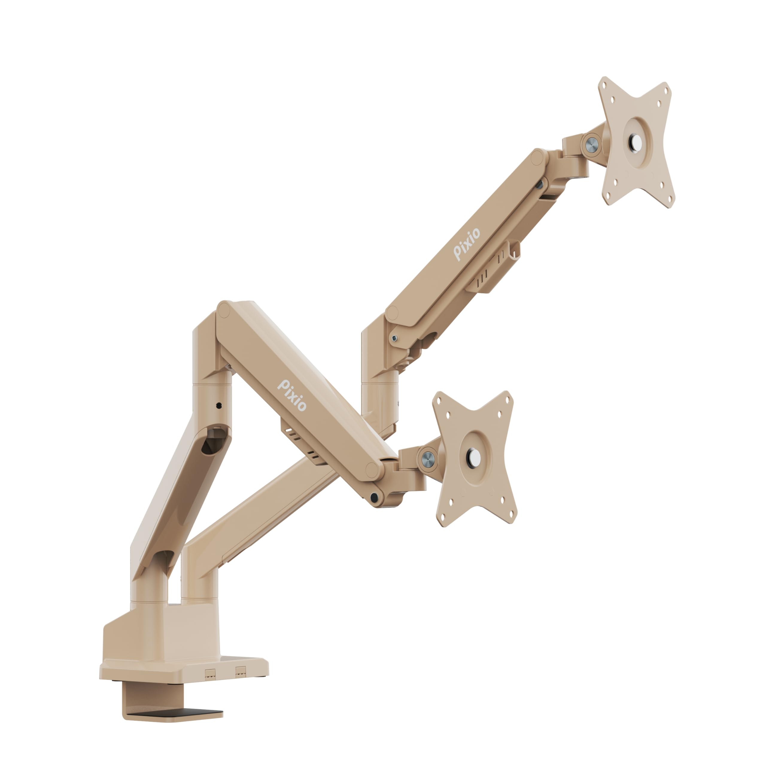 Pixio PS1S Wave Pink Single Monitor Arm Stand Desk Mount - Fits up to 32 inches Monitors and up to 19.8lbs. VESA Compatibility and Integrated Cable Management