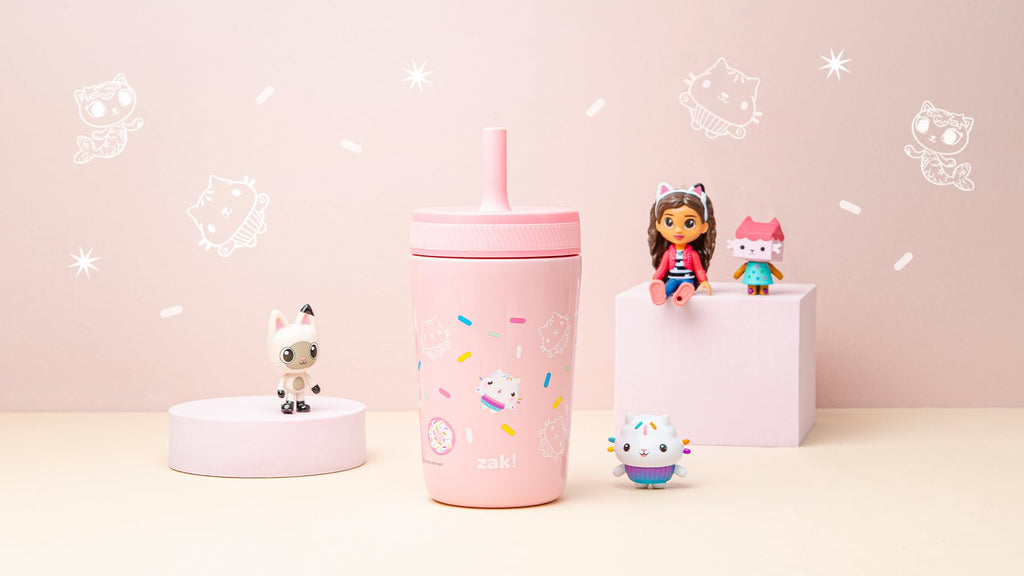 Zak Designs Disney Kelso Toddler Cups For Travel or At Home, 12oz Vacuum Insulated Stainless Steel Sippy Cup With Leak-Proof Design is Perfect For Kids (Mickey Mouse)