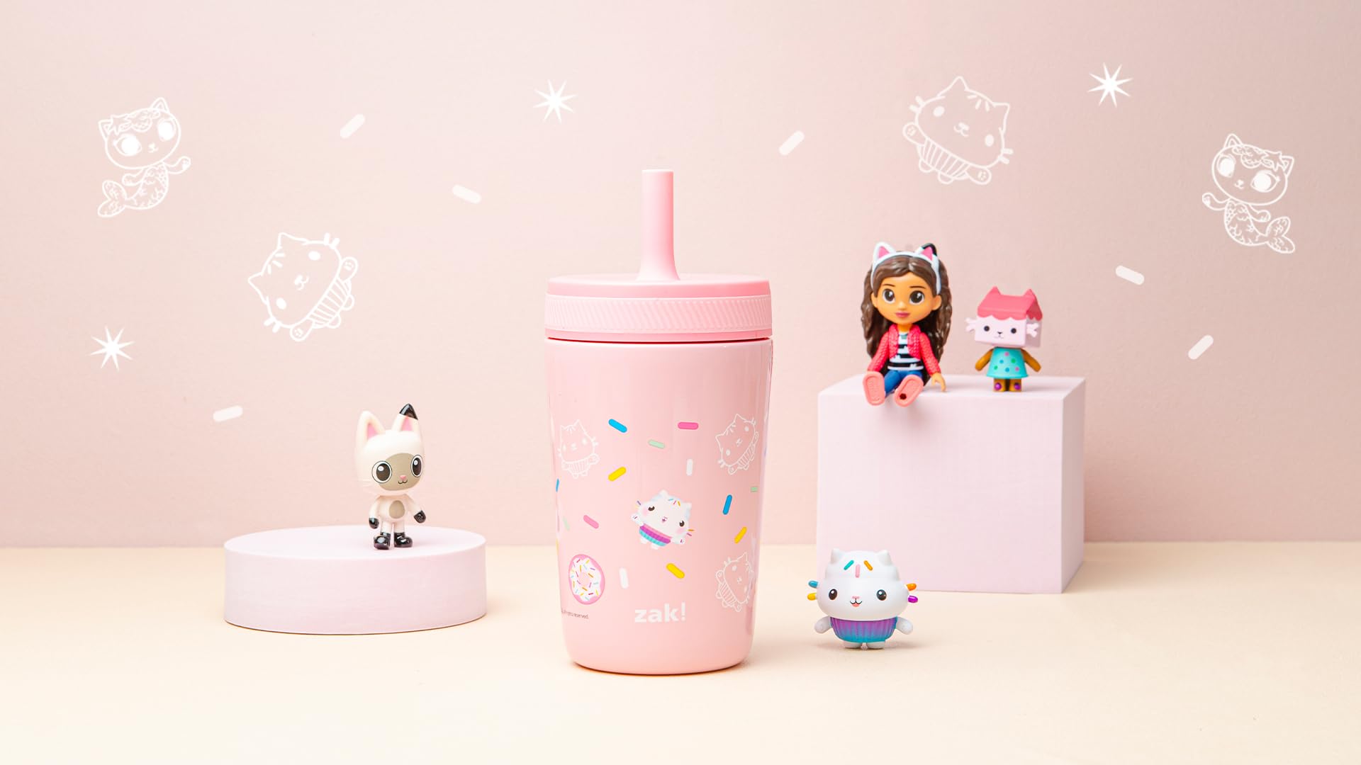Zak Designs Disney Kelso Toddler Cups For Travel or At Home, 12oz Vacuum Insulated Stainless Steel Sippy Cup With Leak-Proof Design is Perfect For Kids (Mickey Mouse)
