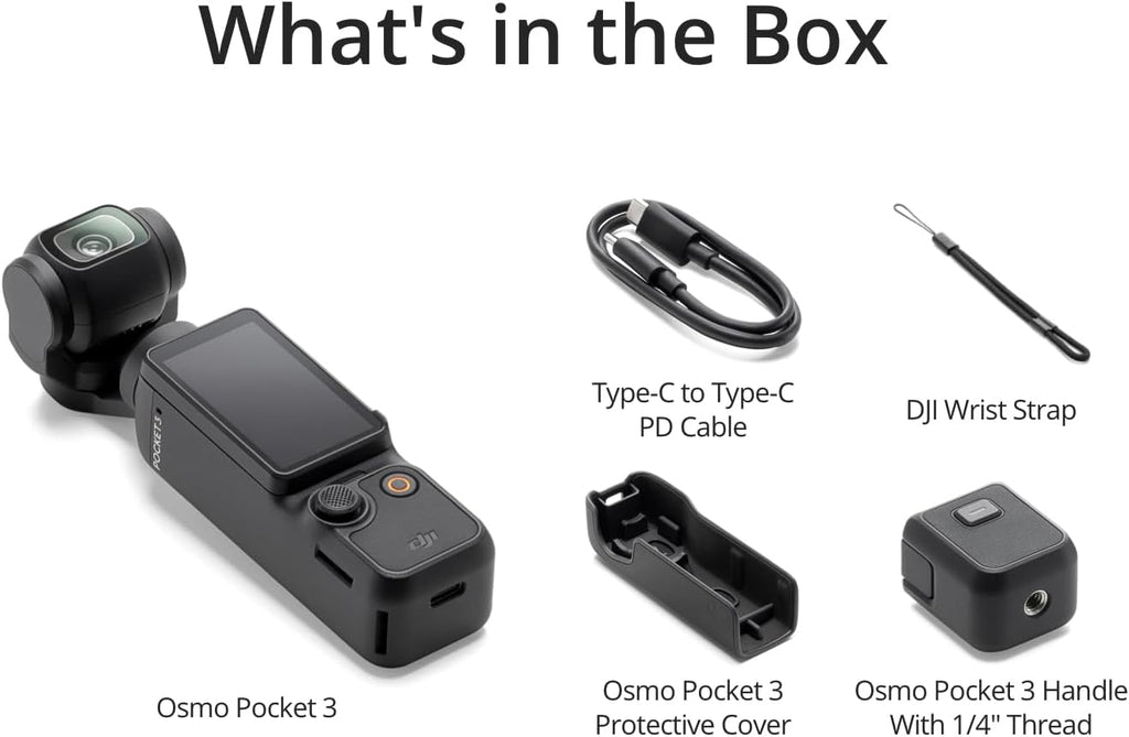 DJI Osmo Pocket 3, Vlogging Cameras with 1'' CMOS & 4K/120fps Vlog Camera, 3-Axis Stabilization, Fast Focusing, Face/Object Tracking, Digital Vlogging Camera for YouTube