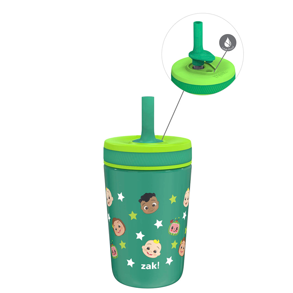 Zak Designs Disney Kelso Toddler Cups For Travel or At Home, 12oz Vacuum Insulated Stainless Steel Sippy Cup With Leak-Proof Design is Perfect For Kids (Mickey Mouse)