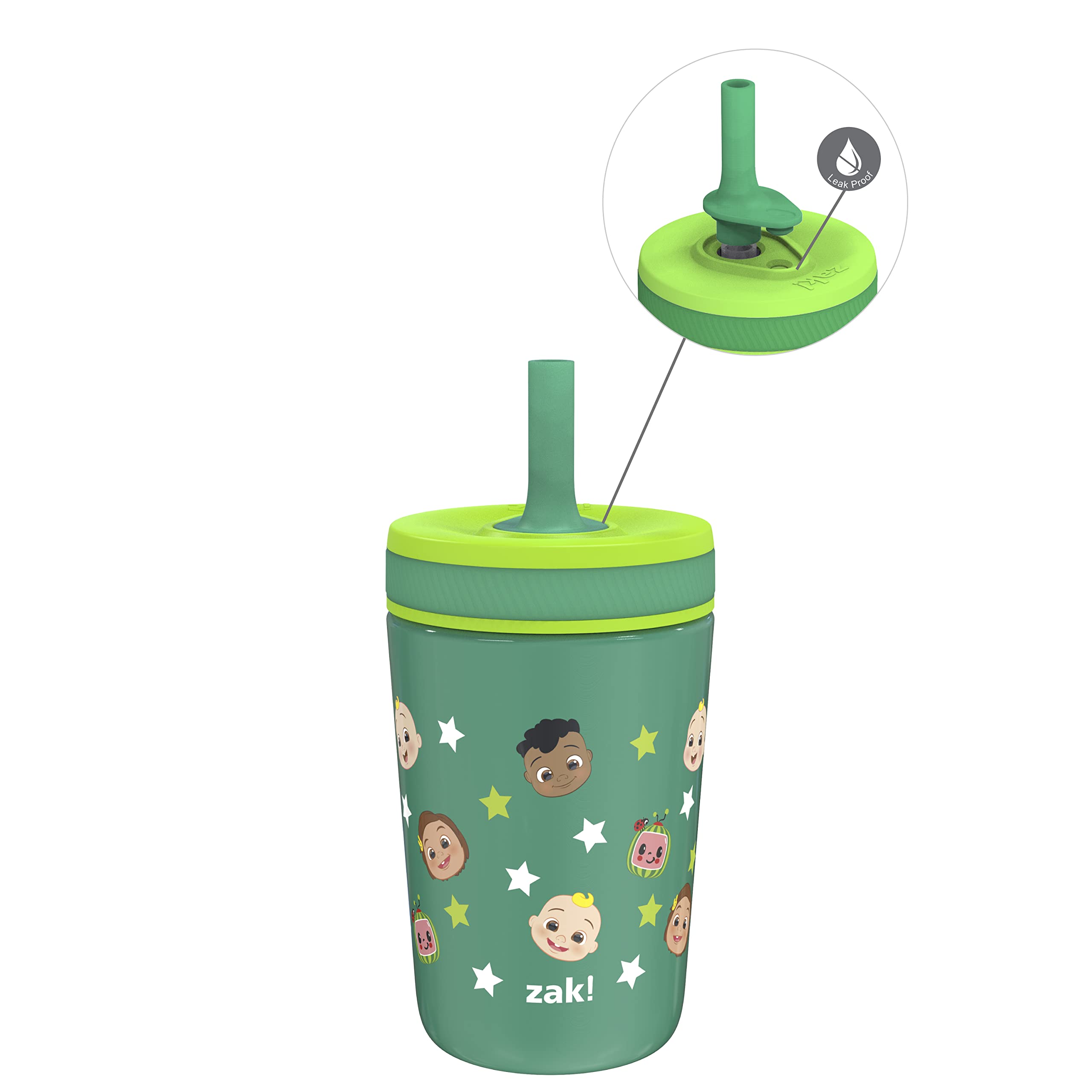 Zak Designs Disney Kelso Toddler Cups For Travel or At Home, 12oz Vacuum Insulated Stainless Steel Sippy Cup With Leak-Proof Design is Perfect For Kids (Mickey Mouse)