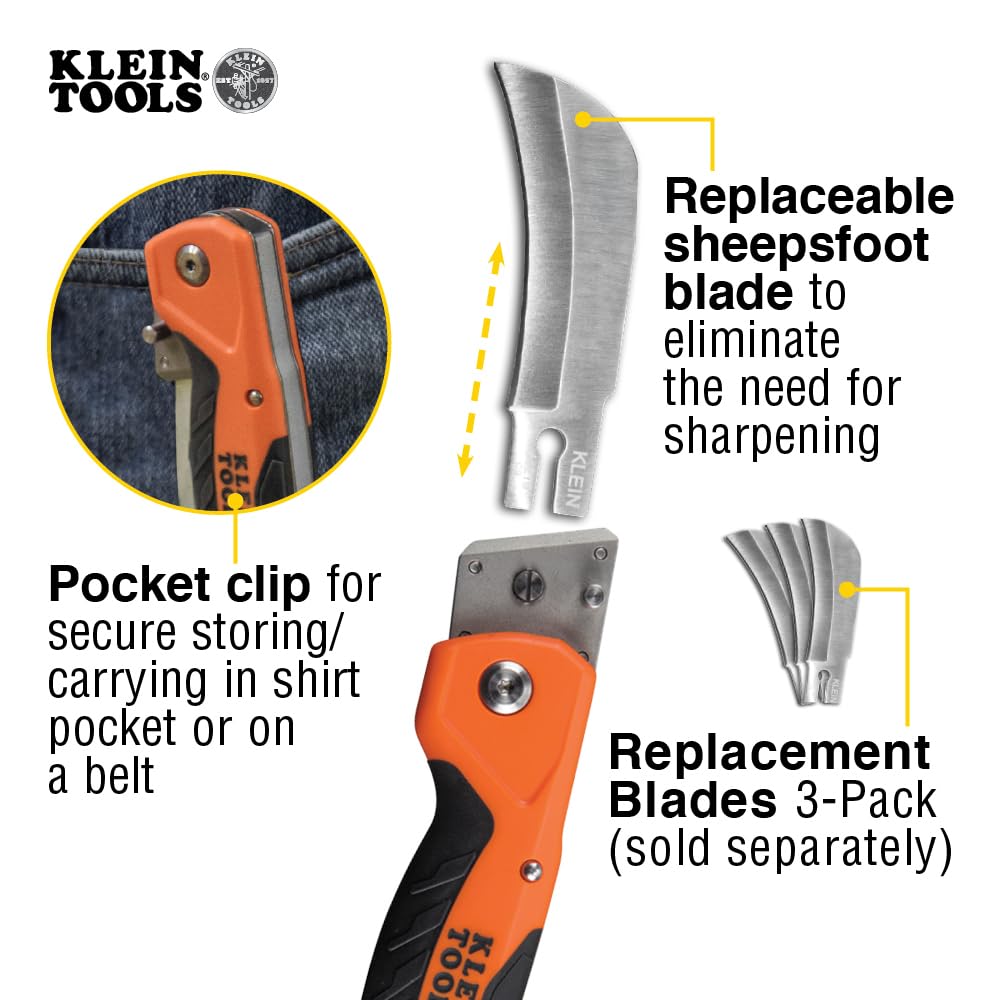 Klein Tools 44219 Replacement Hawkbill Blade for 44218 3-Pack
