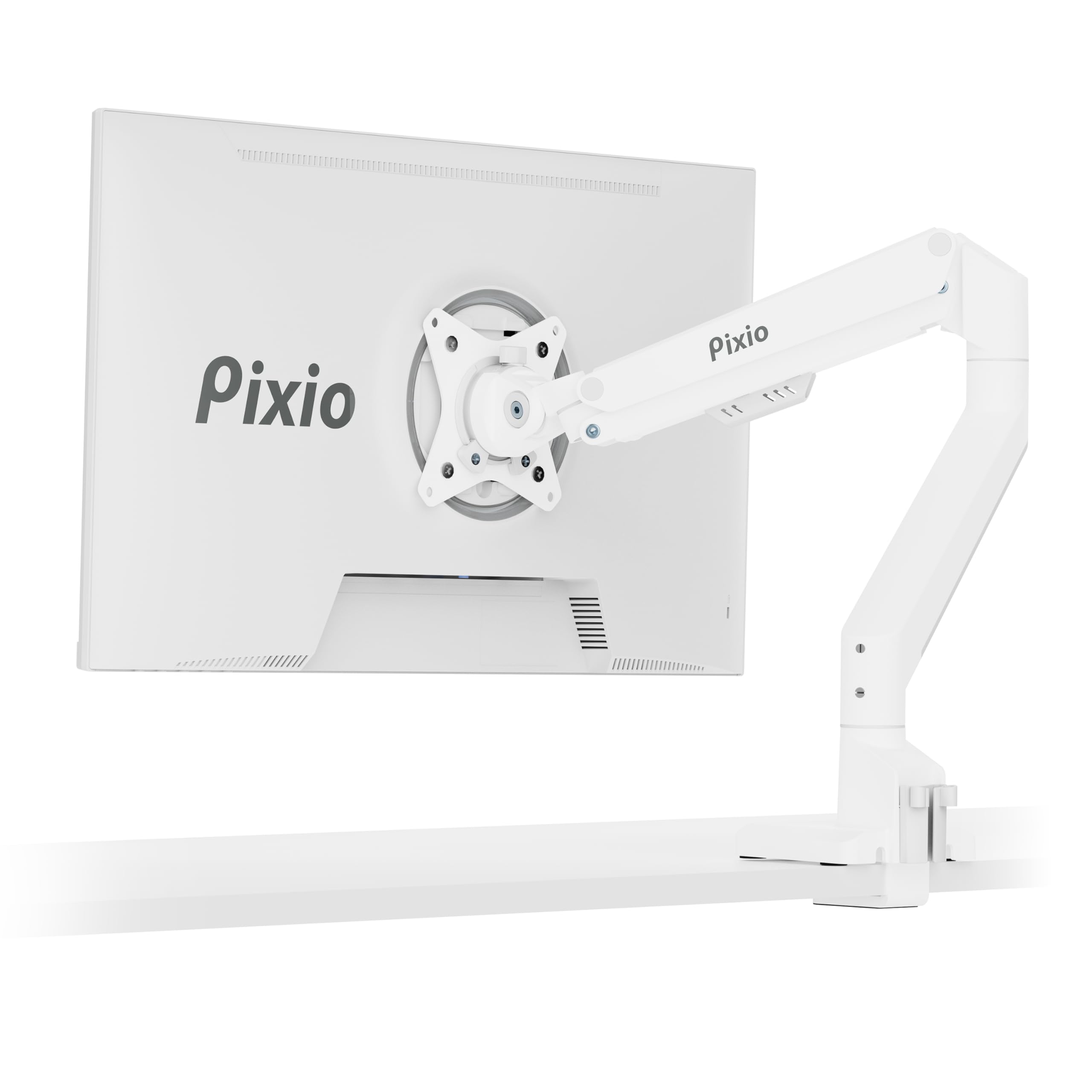 Pixio PS1S Wave Pink Single Monitor Arm Stand Desk Mount - Fits up to 32 inches Monitors and up to 19.8lbs. VESA Compatibility and Integrated Cable Management