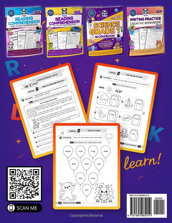 Dyslexia Reading Comprehension Workbook Ages 7-9: Fun Interactive Exercises For Dyslexic Young Readers, Boost Fluency & Confidence | Engaging ... for Dyslexia, Dysgraphia & Dyscalculia)
