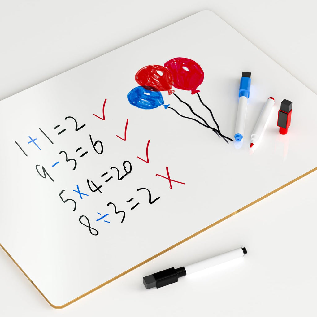 Nicpro Dry Erase Lap Board 9 x 12 inches 2 Pack Ruled Kid Double Sided Blank & Lined Small Lapboard with 8 Pens, 2 Eraser, Learning Mini Whiteboard Portable for Student and Classroom Use