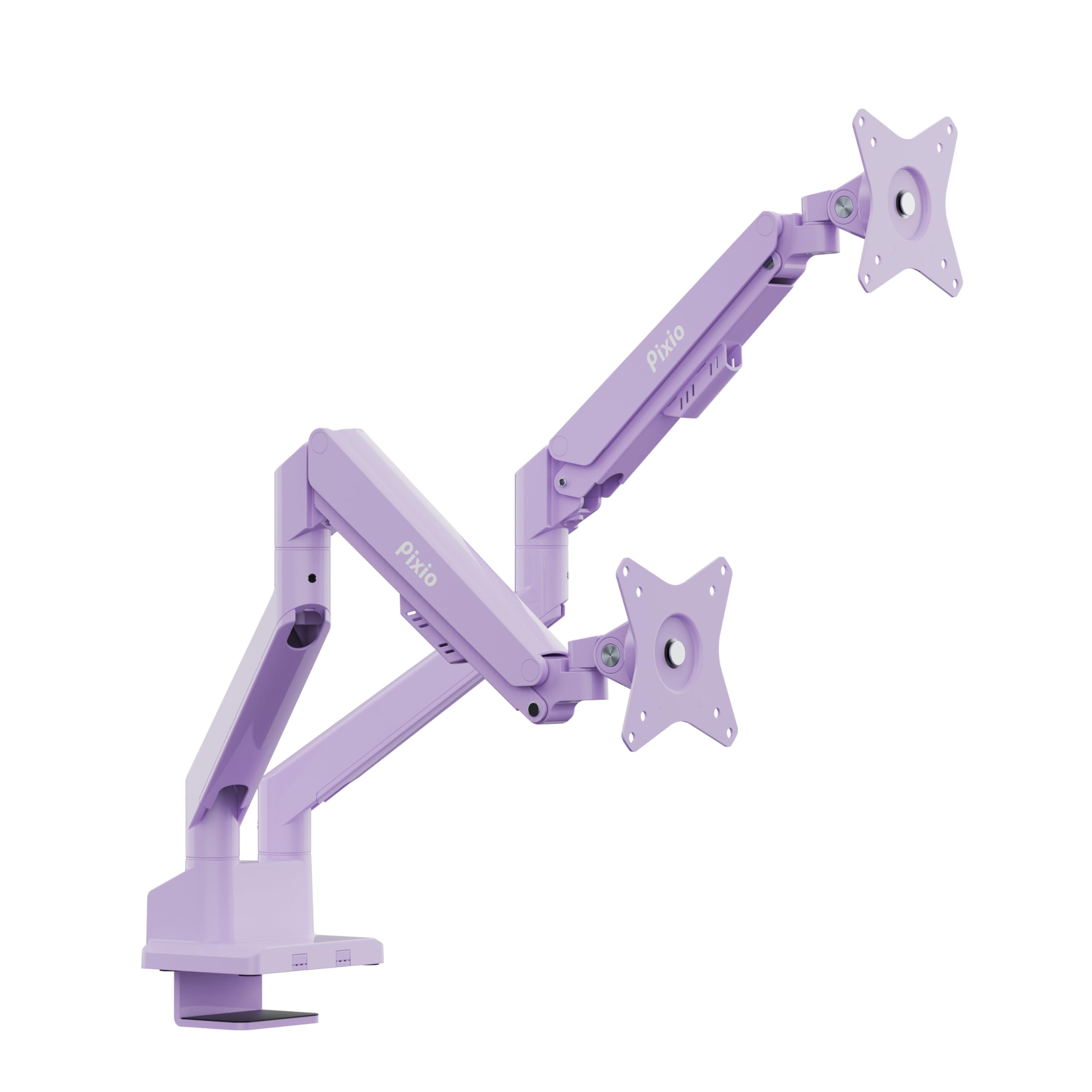 Pixio PS1S Wave Pink Single Monitor Arm Stand Desk Mount - Fits up to 32 inches Monitors and up to 19.8lbs. VESA Compatibility and Integrated Cable Management
