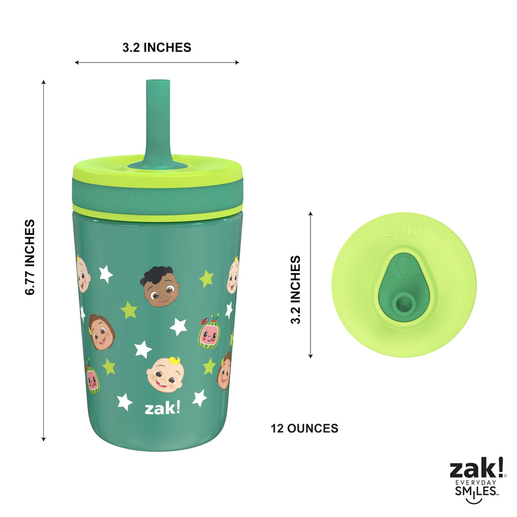 Zak Designs Disney Kelso Toddler Cups For Travel or At Home, 12oz Vacuum Insulated Stainless Steel Sippy Cup With Leak-Proof Design is Perfect For Kids (Mickey Mouse)