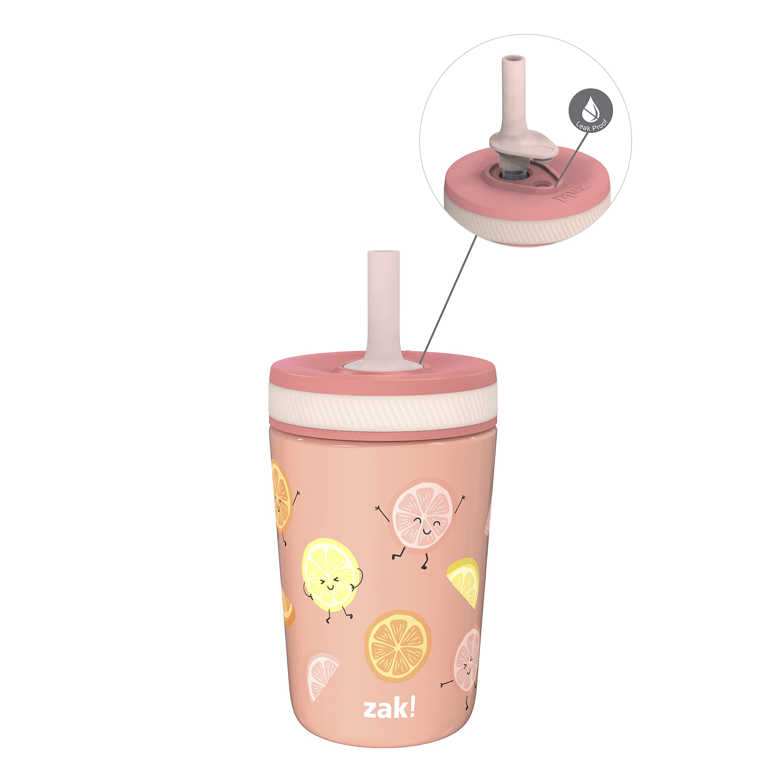 Zak Designs Disney Kelso Toddler Cups For Travel or At Home, 12oz Vacuum Insulated Stainless Steel Sippy Cup With Leak-Proof Design is Perfect For Kids (Mickey Mouse)