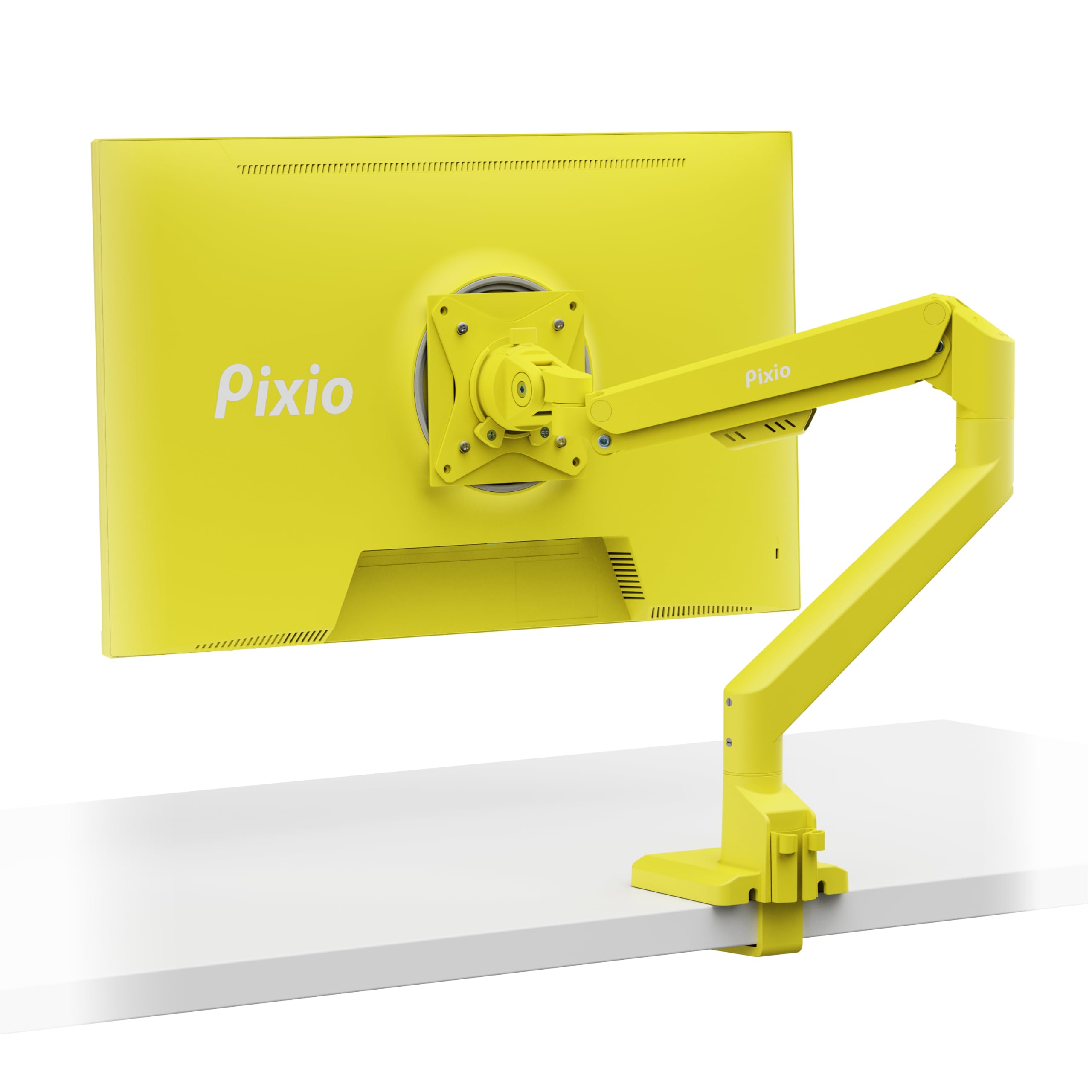 Pixio PS1S Wave Pink Single Monitor Arm Stand Desk Mount - Fits up to 32 inches Monitors and up to 19.8lbs. VESA Compatibility and Integrated Cable Management