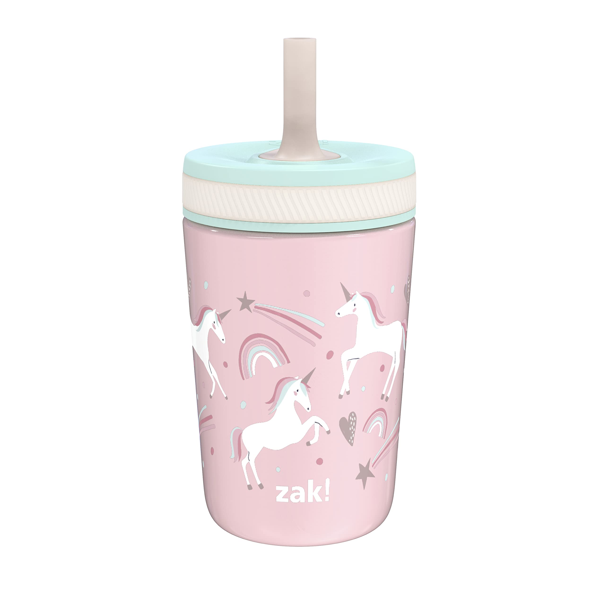 Zak Designs Disney Kelso Toddler Cups For Travel or At Home, 12oz Vacuum Insulated Stainless Steel Sippy Cup With Leak-Proof Design is Perfect For Kids (Mickey Mouse)