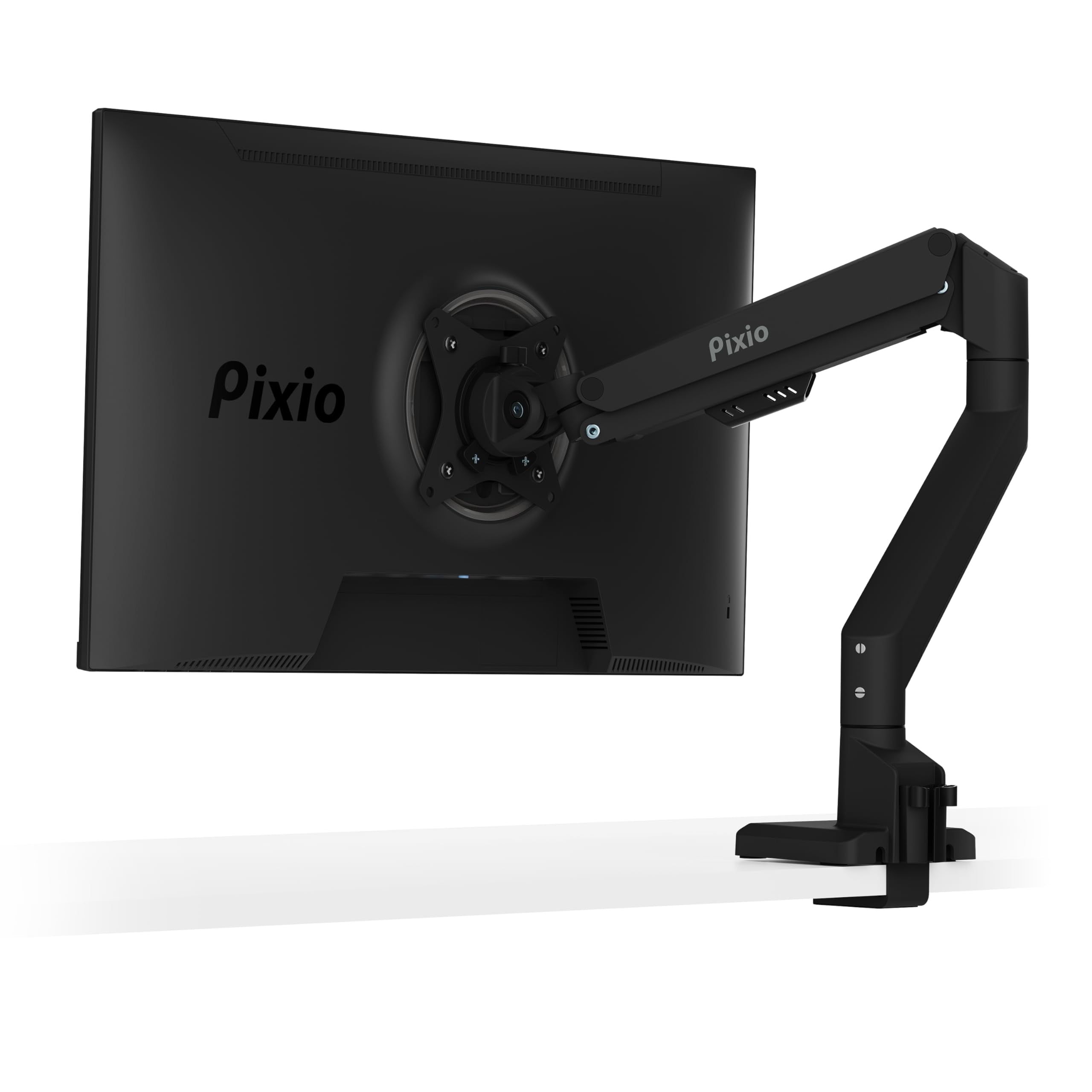 Pixio PS1S Wave Pink Single Monitor Arm Stand Desk Mount - Fits up to 32 inches Monitors and up to 19.8lbs. VESA Compatibility and Integrated Cable Management