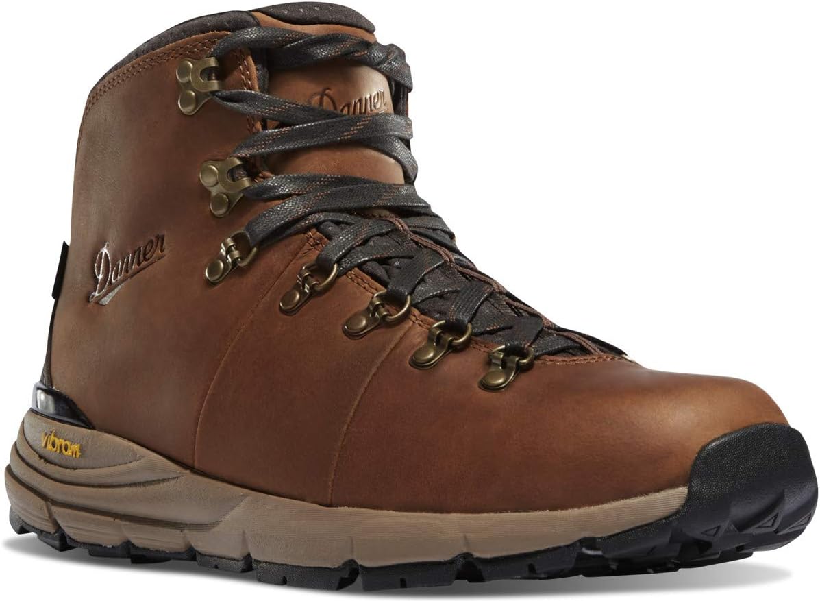 Danner Mountain 600 Leaf Gore-Tex Hiking Boots for Men - Ortholite Tripe Density Footbed - Waterproof Quick Dry Barrier - Vibram SPE Midsole - Full Grain Leather Upper - Traction Outsole