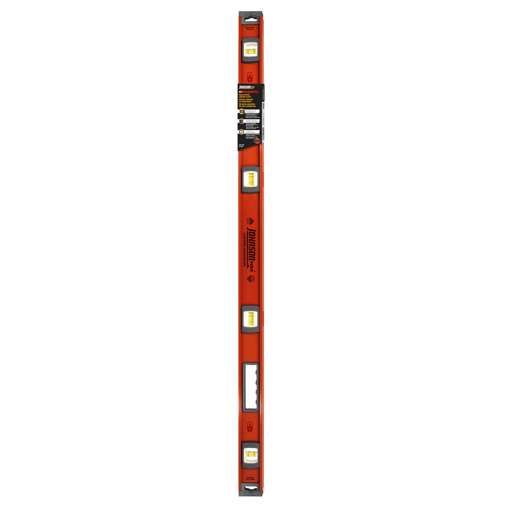 Johnson Level & Tool 1254-2400 Magnetic Heavy Duty I-Beam Aluminum, 24", Orange, 1 Level