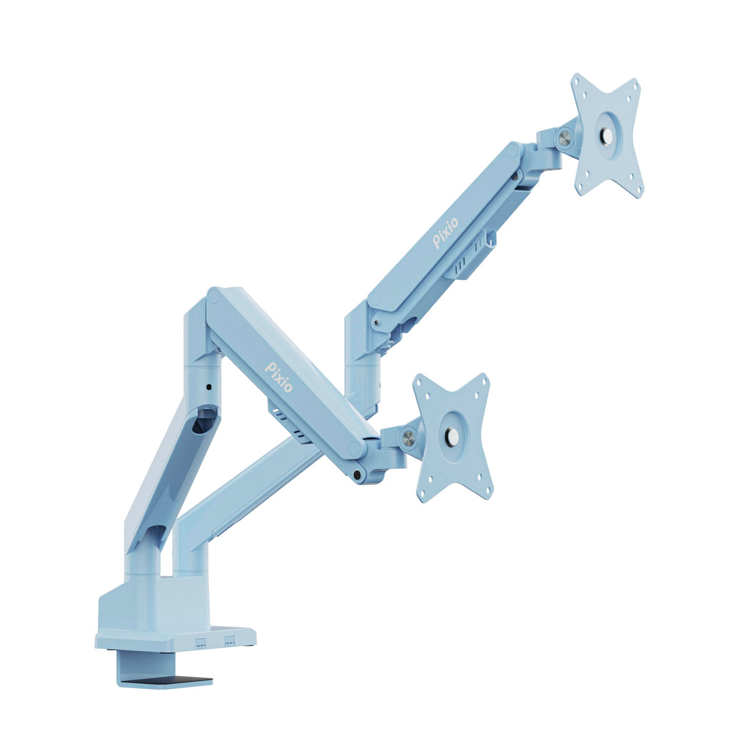 Pixio PS1S Wave Pink Single Monitor Arm Stand Desk Mount - Fits up to 32 inches Monitors and up to 19.8lbs. VESA Compatibility and Integrated Cable Management