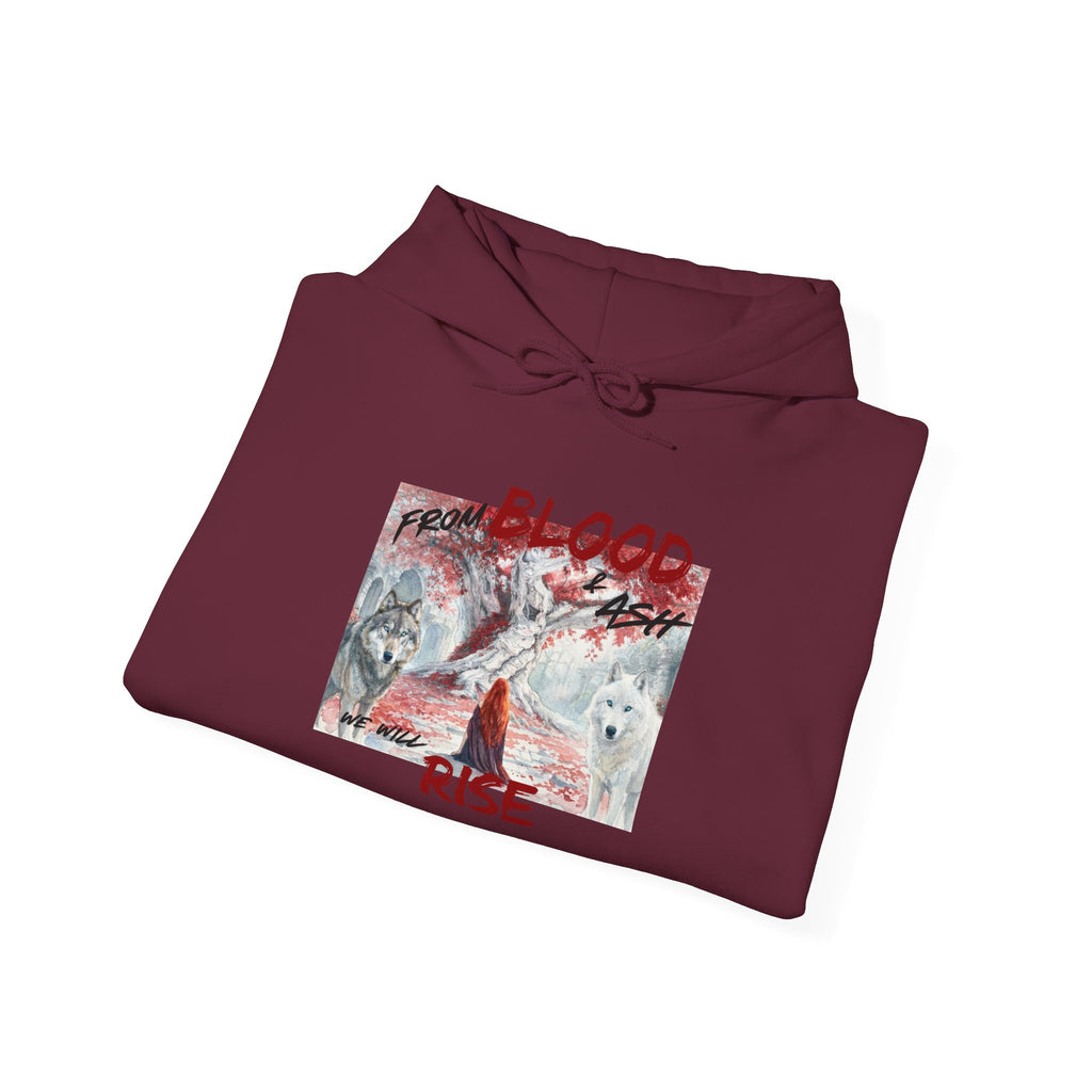 Hoodie – 'Blood Rise' Gothic Graphic Pullover