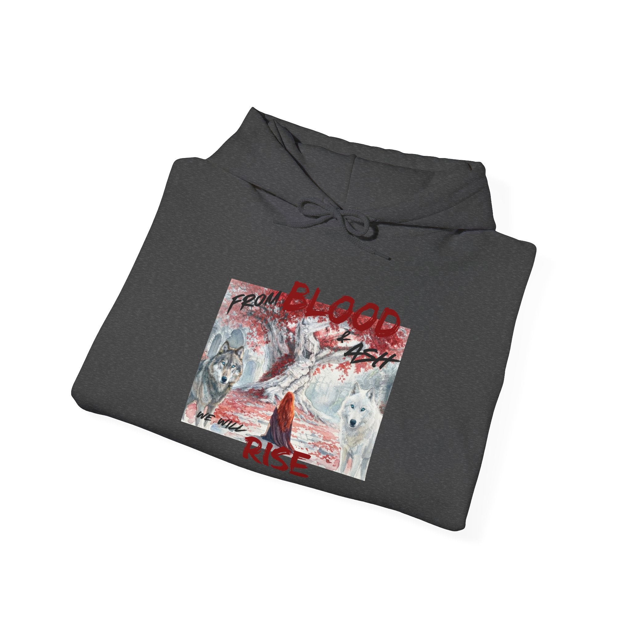 Hoodie – 'Blood Rise' Gothic Graphic Pullover