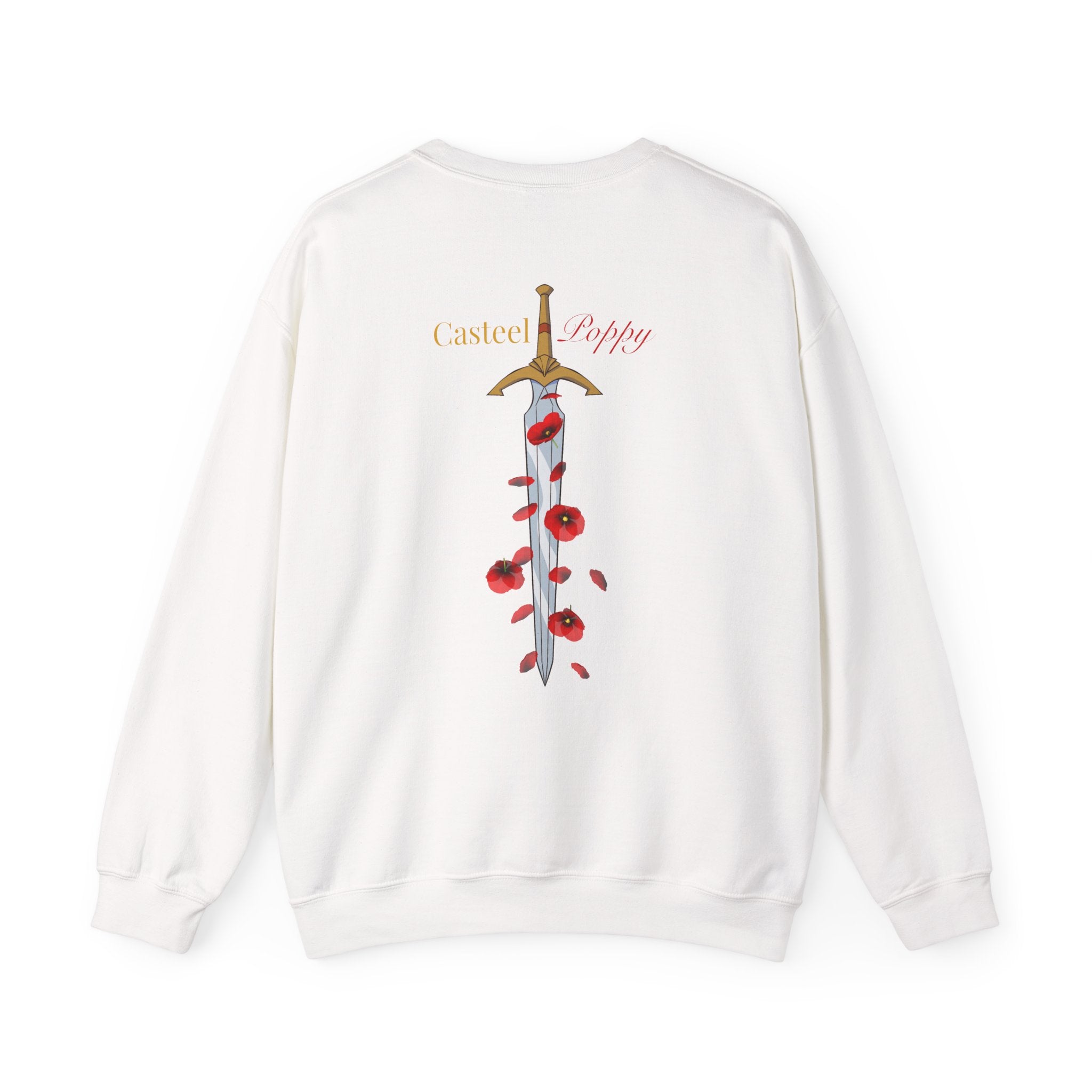 Rise From Blood & Ash Crewneck Sweatshirt – 'We Will Rise' Sword & Poppy Fantasy Graphic