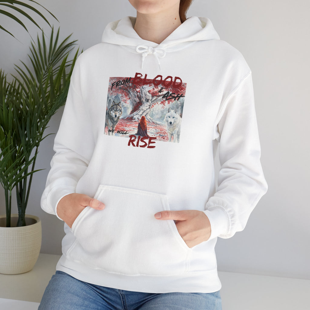 Hoodie – 'Blood Rise' Gothic Graphic Pullover