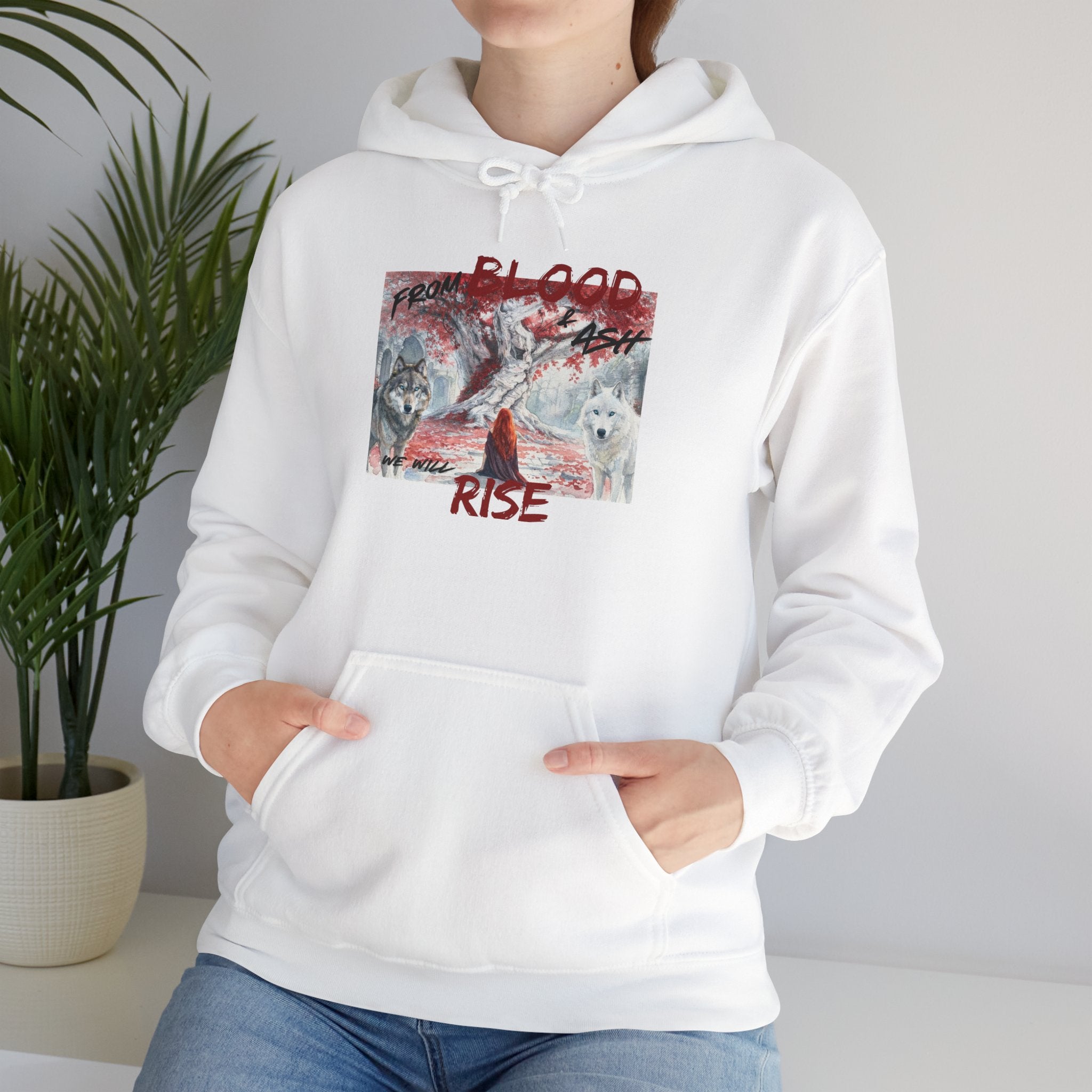 Hoodie – 'Blood Rise' Gothic Graphic Pullover