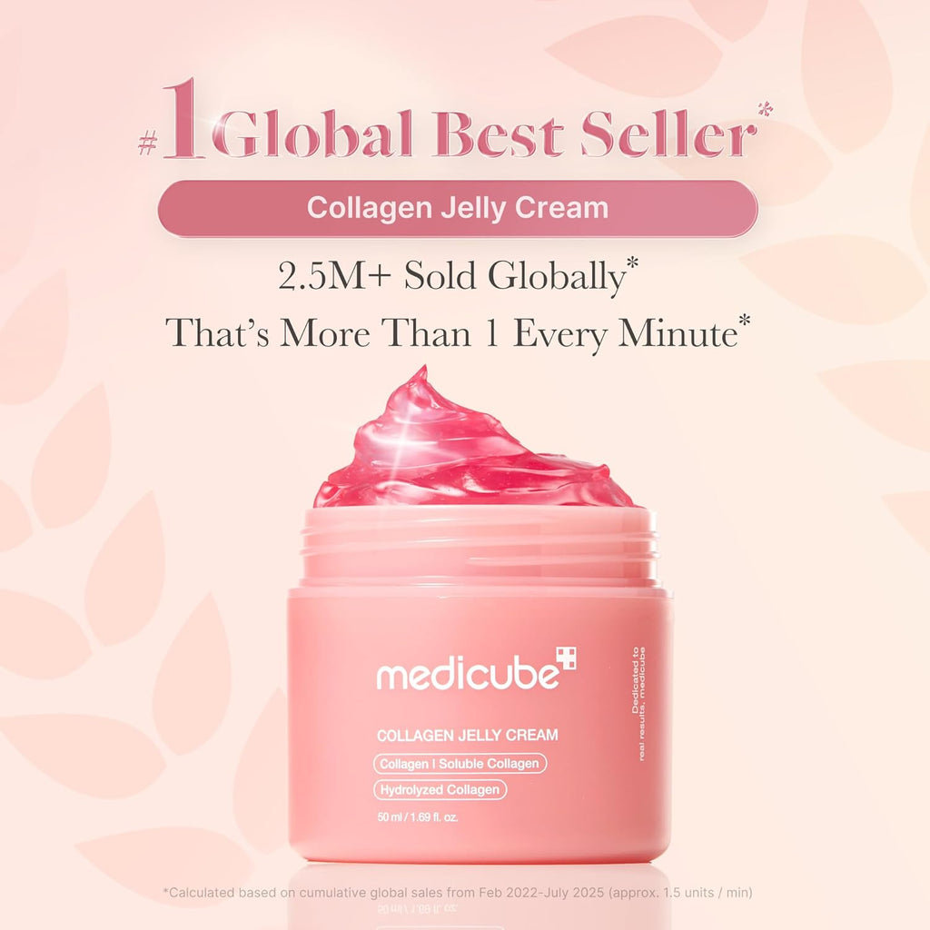 medicube Affordable Trio for Pore & Texture Care: Zero Pore Pads 2.0 and Zero Exosome Shot 7,500 PPM Spicule Facial Serum and Collagen Jelly Cream(50ml) | Korean Skincare Set, Gift Sets