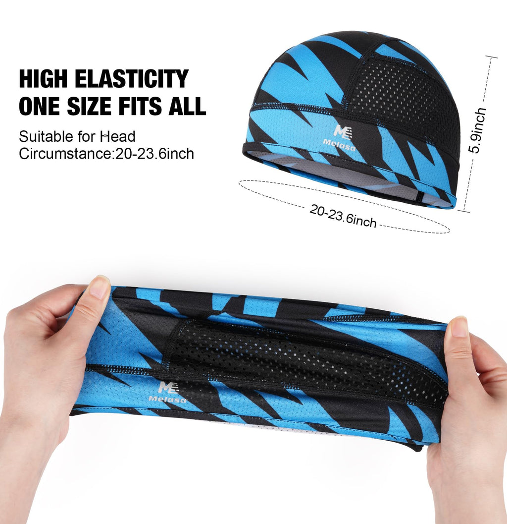 MELASA Cooling Skull Caps Helmet Liner, Lightweight Mesh Under Helmet Cycling Motorcycle Hard Hat Sweat Liner for Men Women