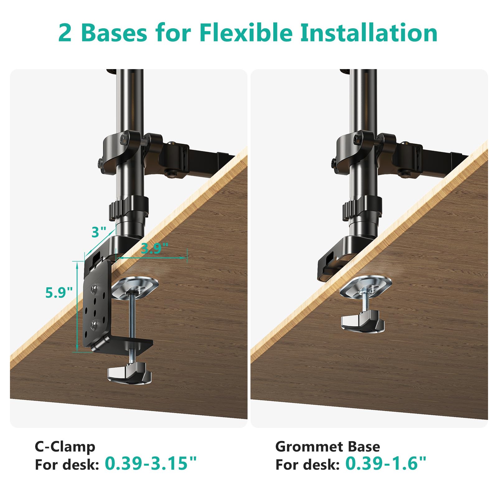 WALI Single Arm Laptop and Monitor Desk Mount for 17" Notebook and Single Screen, 2-in-1 Adjustable Gas Spring Monitor Arm with Laptop Tray, VESA 75x75 100x100,Holds 22-26.4 lbs, Black (GSMP001NLP)