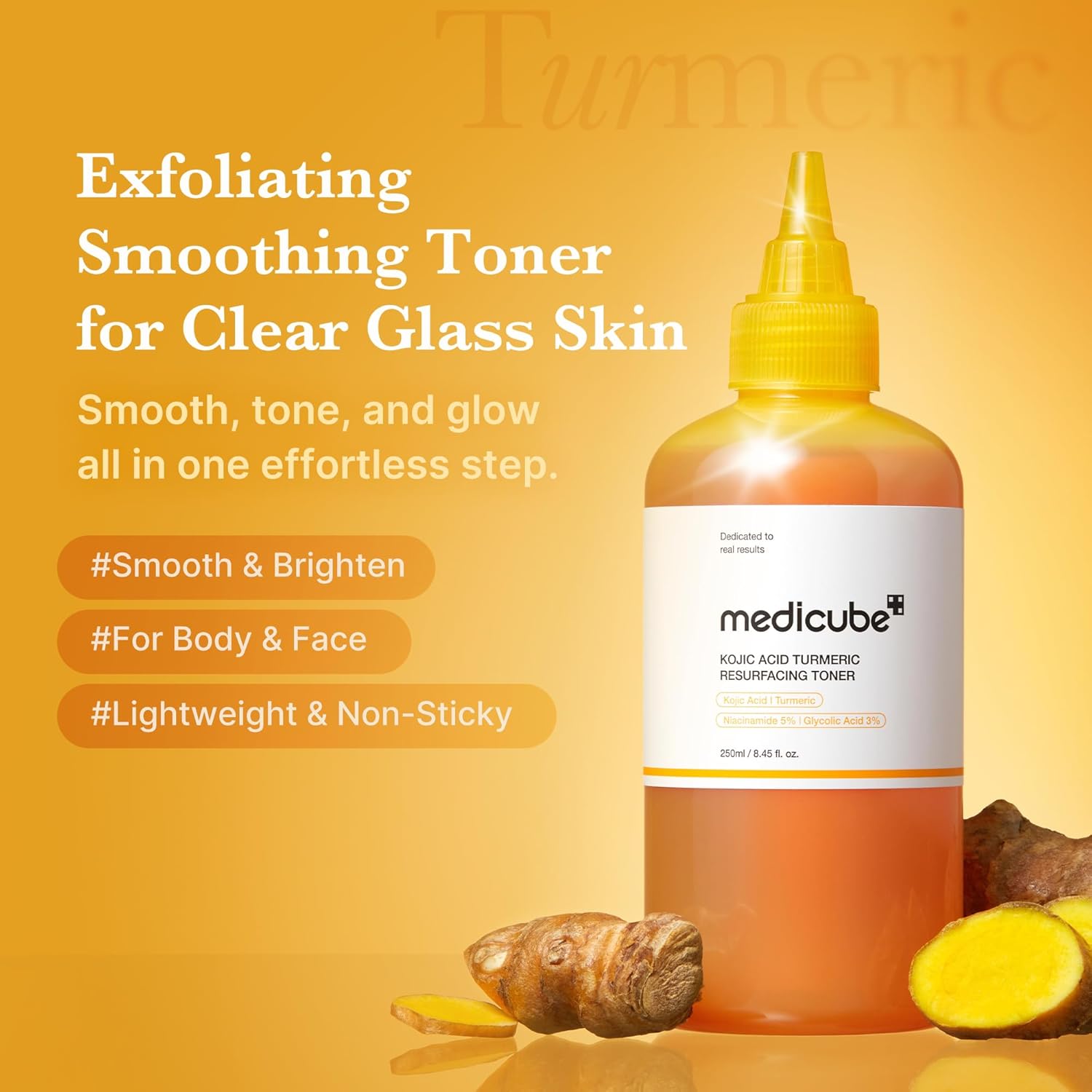 medicube Kojic Acid Body Wash & Tone Duo: Kojc Acid Turmeric Brightening Body Wash and Smothing Toner for Face & Body | Shower 2 Step Routine for Clearer, Brighter Body Skin